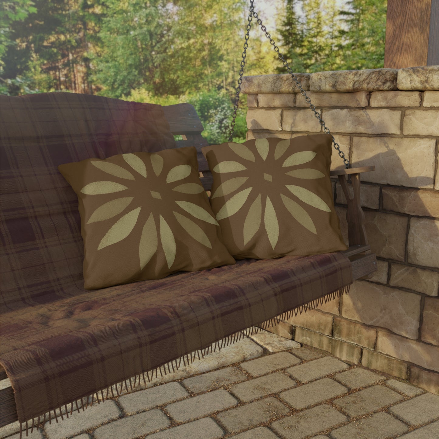 Bohemian Outdoor Pillows - Nature-Inspired Floral Design for Patios & Gardens