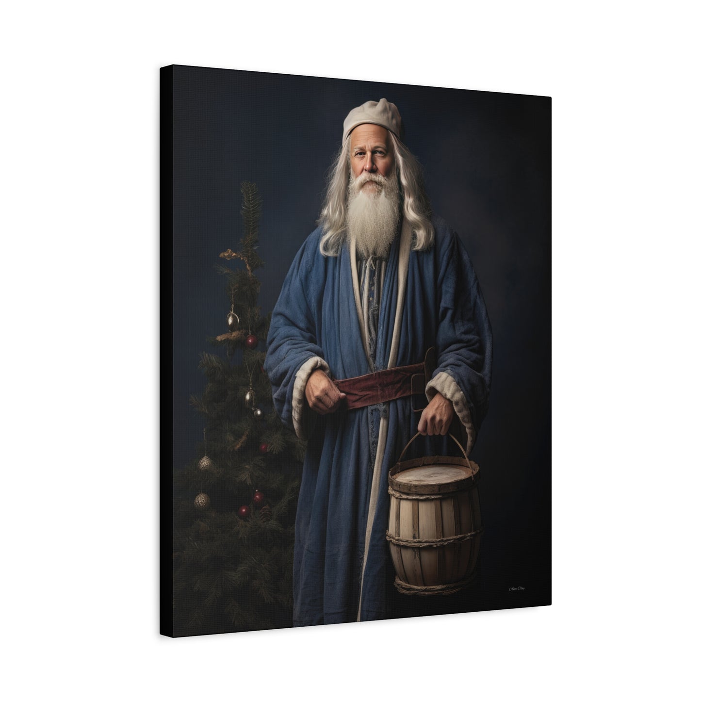 Colonial Everyday Santa Matte Canvas, Stretched, 1.25"