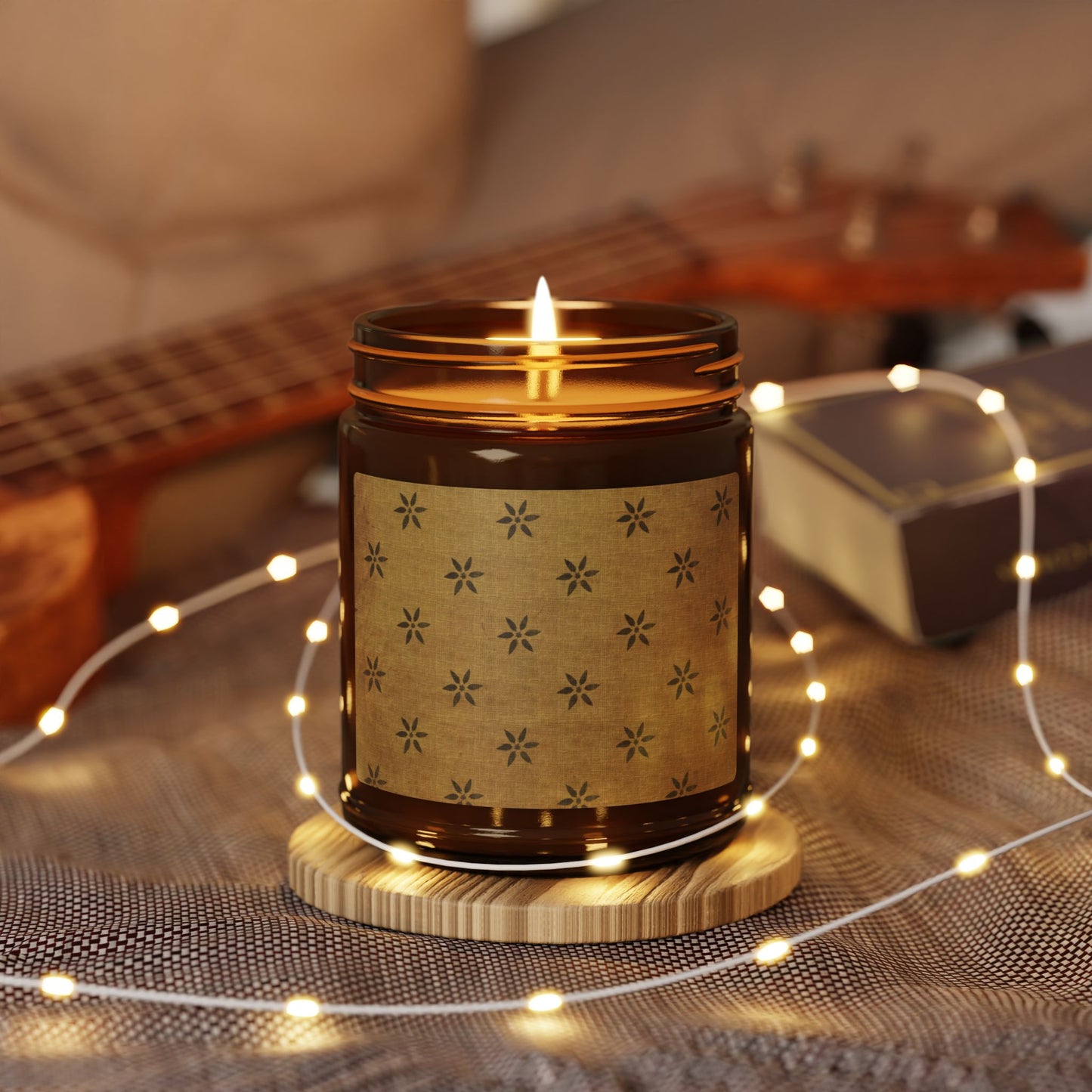 Scented Soy Candle (Multi-Size, Amber Jar)