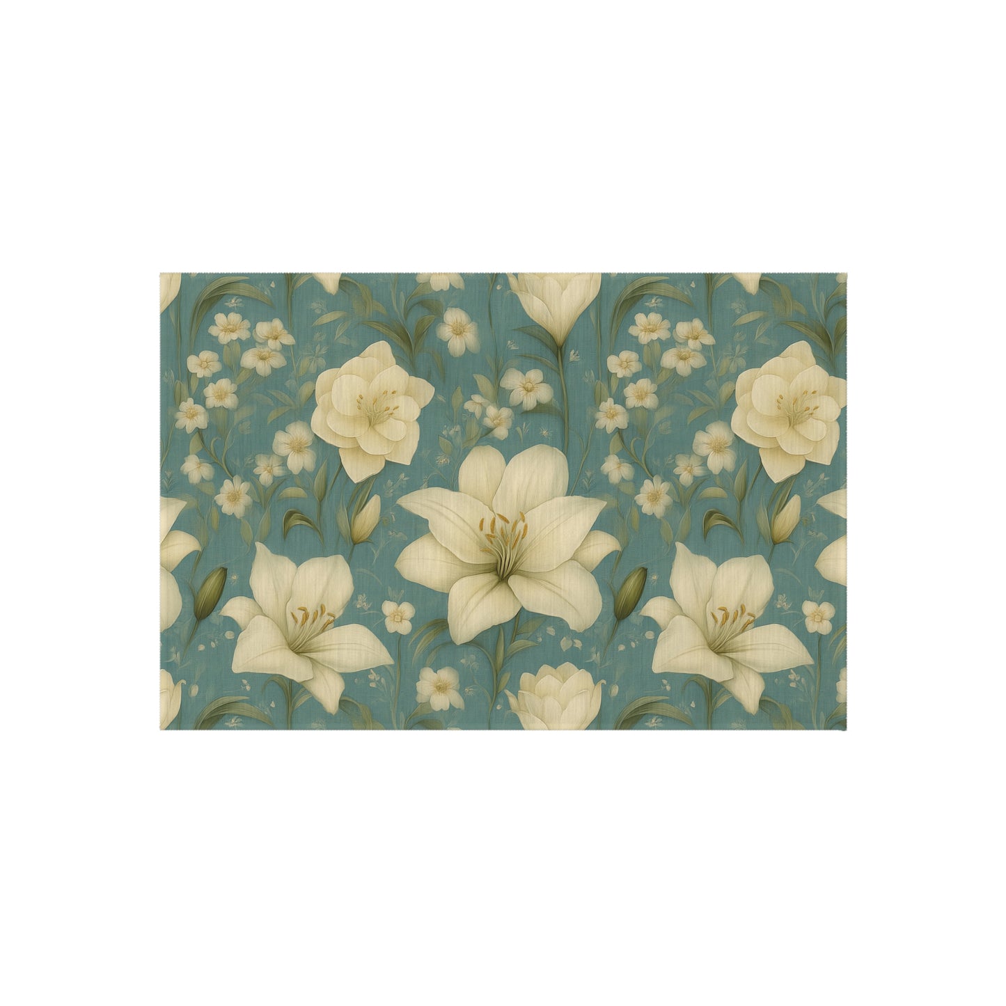 Floral Outdoor Rug for Patios, Boho Garden Mat, Elegant Floor Covering, Spring Decor, Cozy Outdoor Living