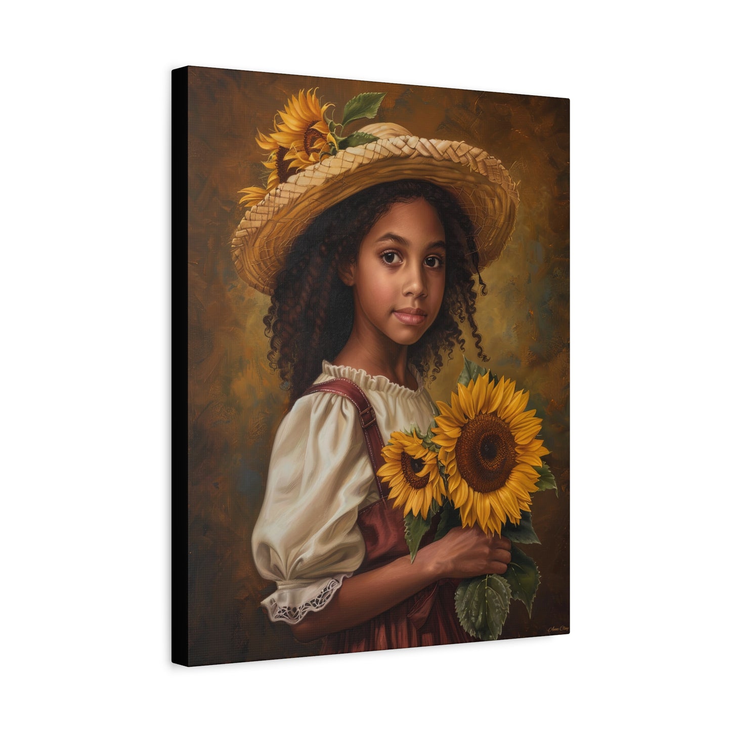 Suzie Sunflower Matte Canvas, Stretched, 1.25"