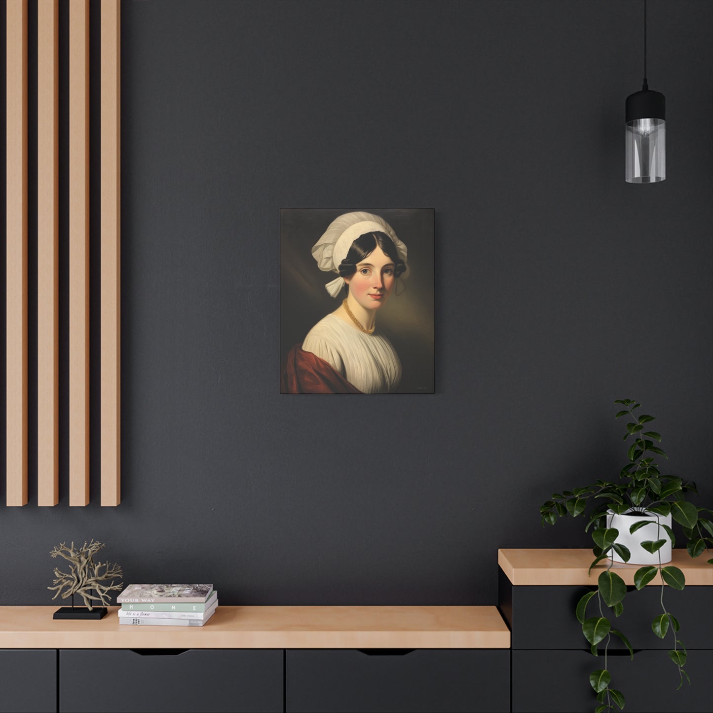 Miss Anne Early American Vintage Portrait Canvas Wall Art - Elegant Home Decor