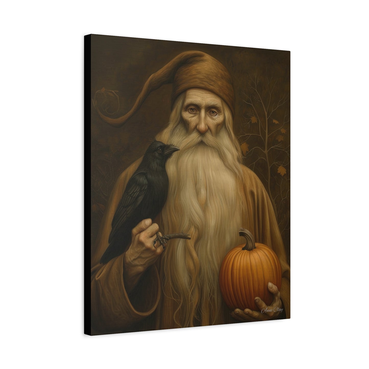 Mystical Harvest Canvas Art, Autumn Decor, Halloween Wall Art, Rustic Home Decoration, Gift for Nature Lovers