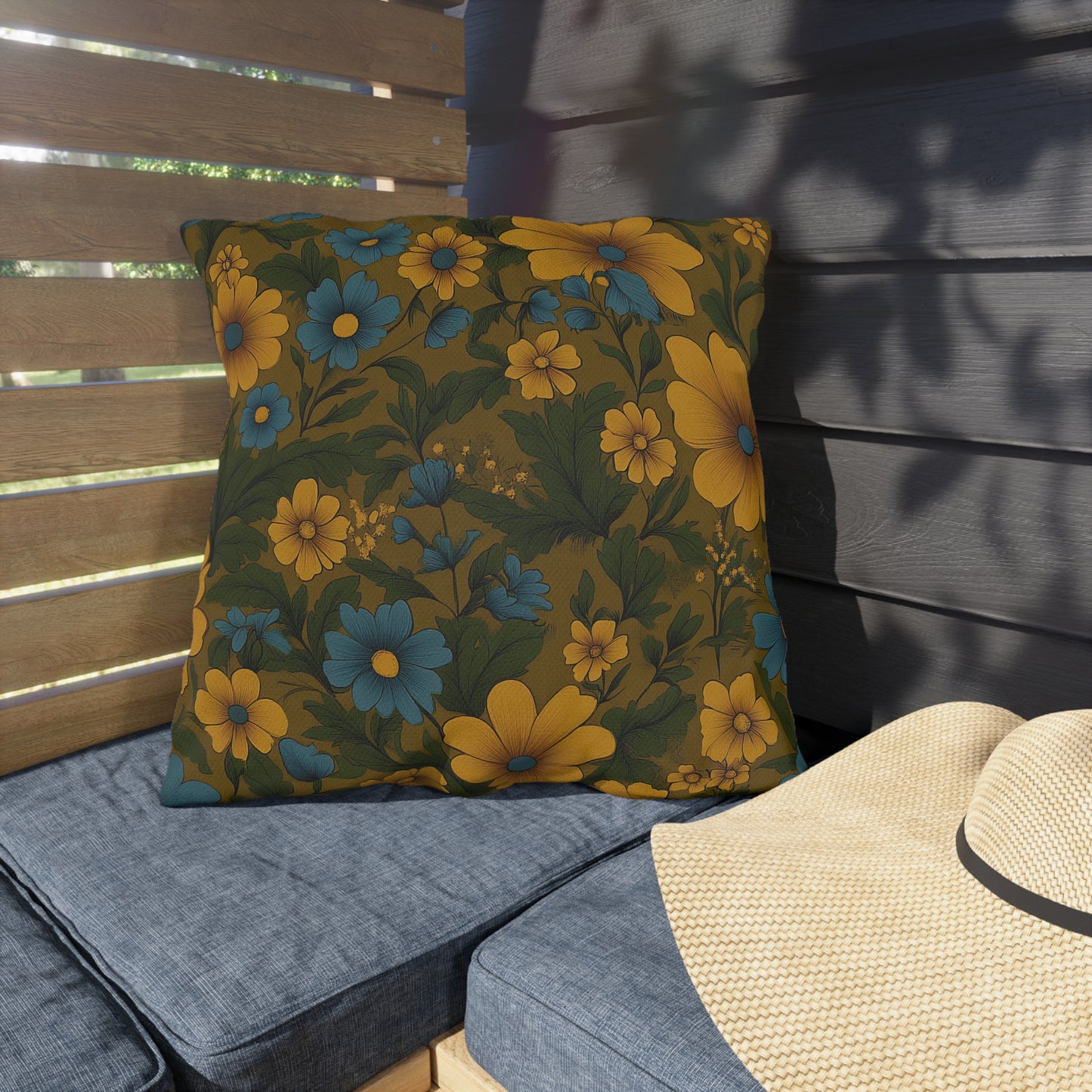 Bohemian Floral Outdoor Pillows, Vibrant Garden Decor, Patio Accessories, Spring/Summer Vibes, Outdoor Seating Style