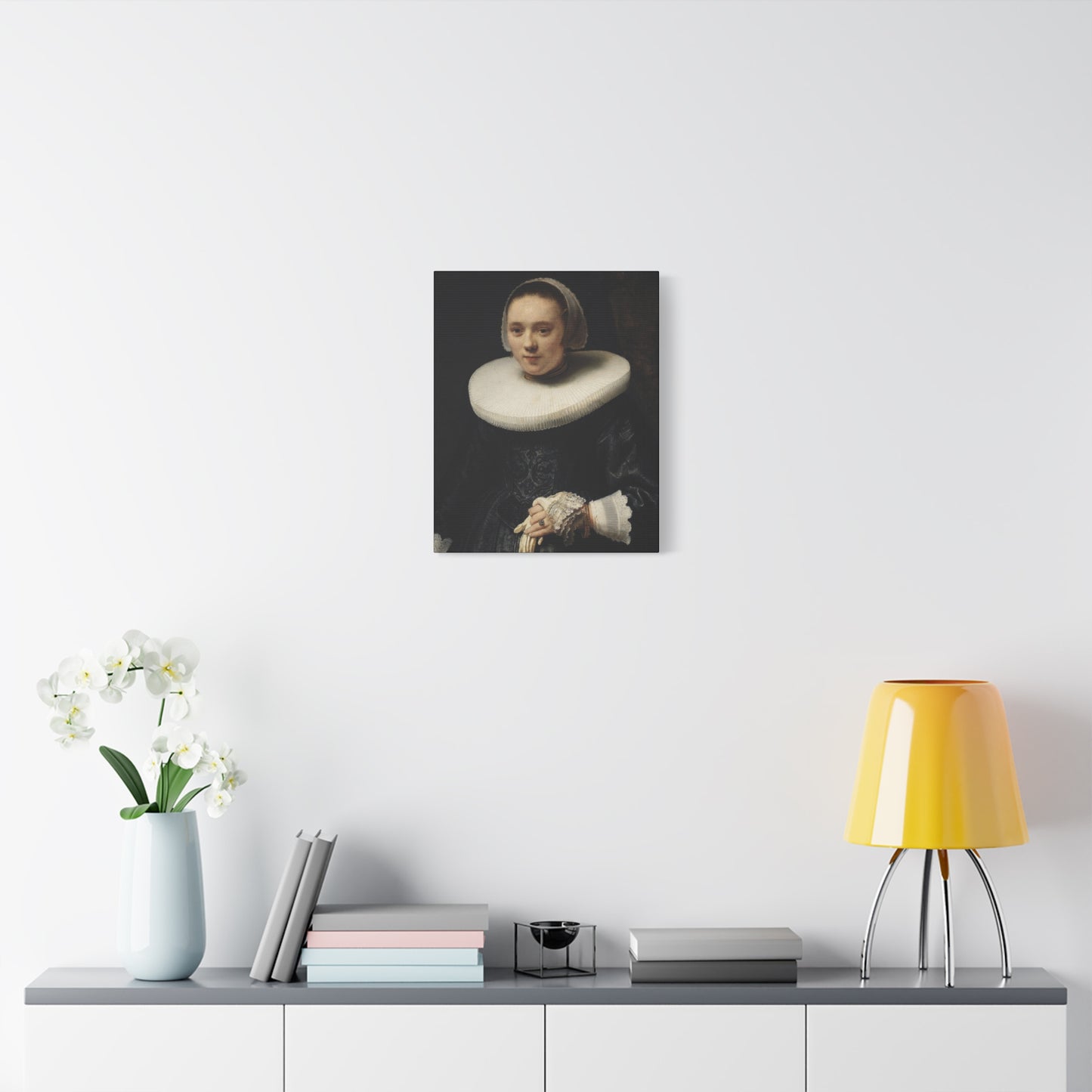 1600's Woman Classic Portrait Matte Canvas Wall Art – Elegant Home Decor for Art Lovers