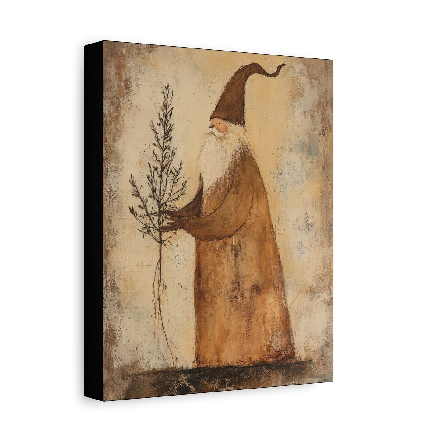Grungy Earth Santa Matte Canvas, Stretched, 1.25"