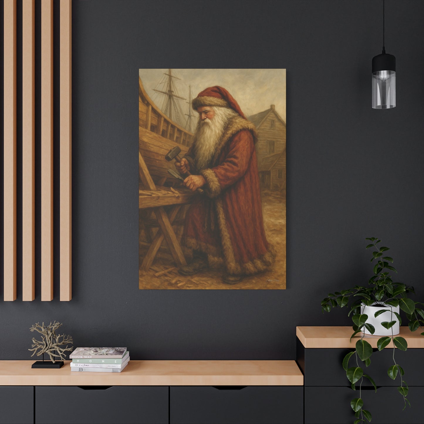 Santa Claus Artisan Matte Canvas Wall Art