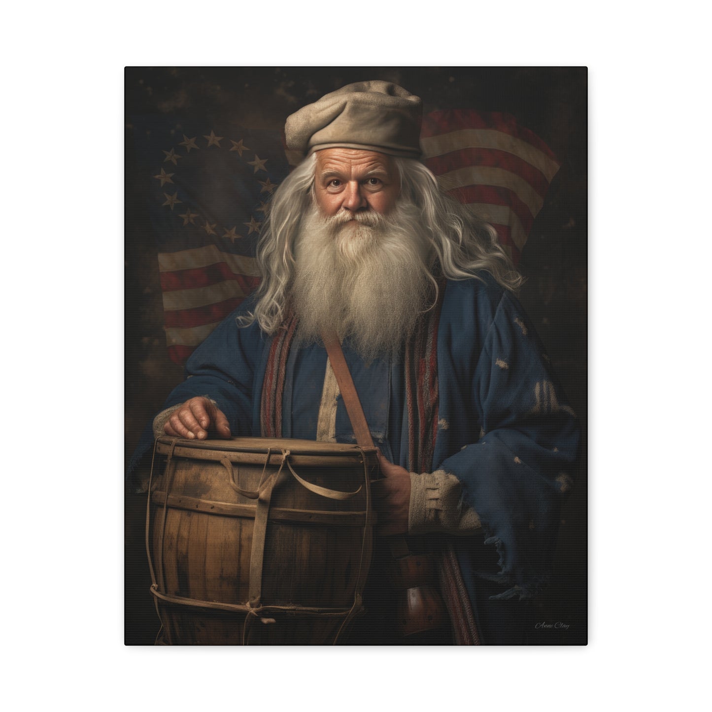 Americana Santa Matte Canvas, Stretched, 1.25"