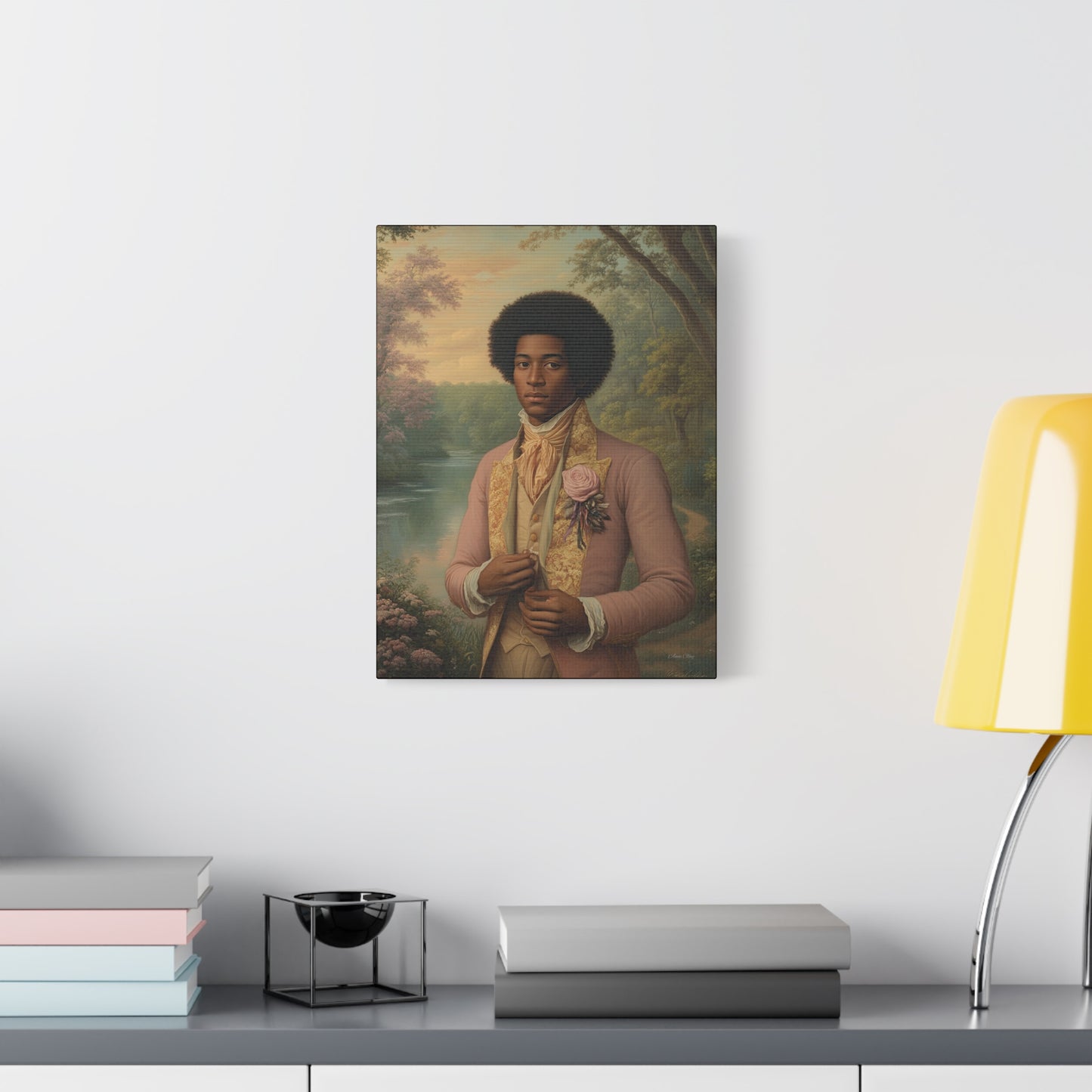 Elegant Portrait Canvas Art, Vintage Wall Decor, Home Aesthetic, Gift for Art Lovers, Framed Canvas, Romantic Home Decor, Historical Artwork