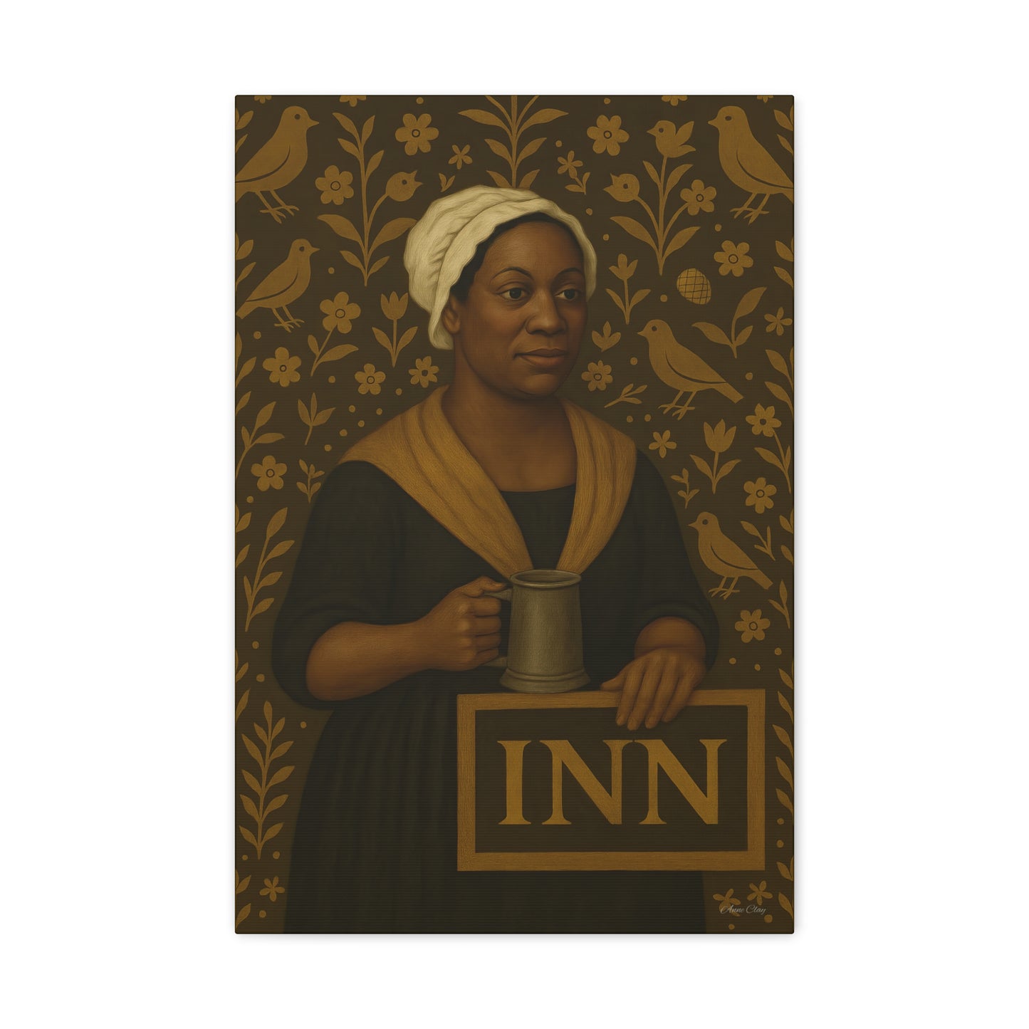 Innkeepers Welcome Primitive Folk Portrait