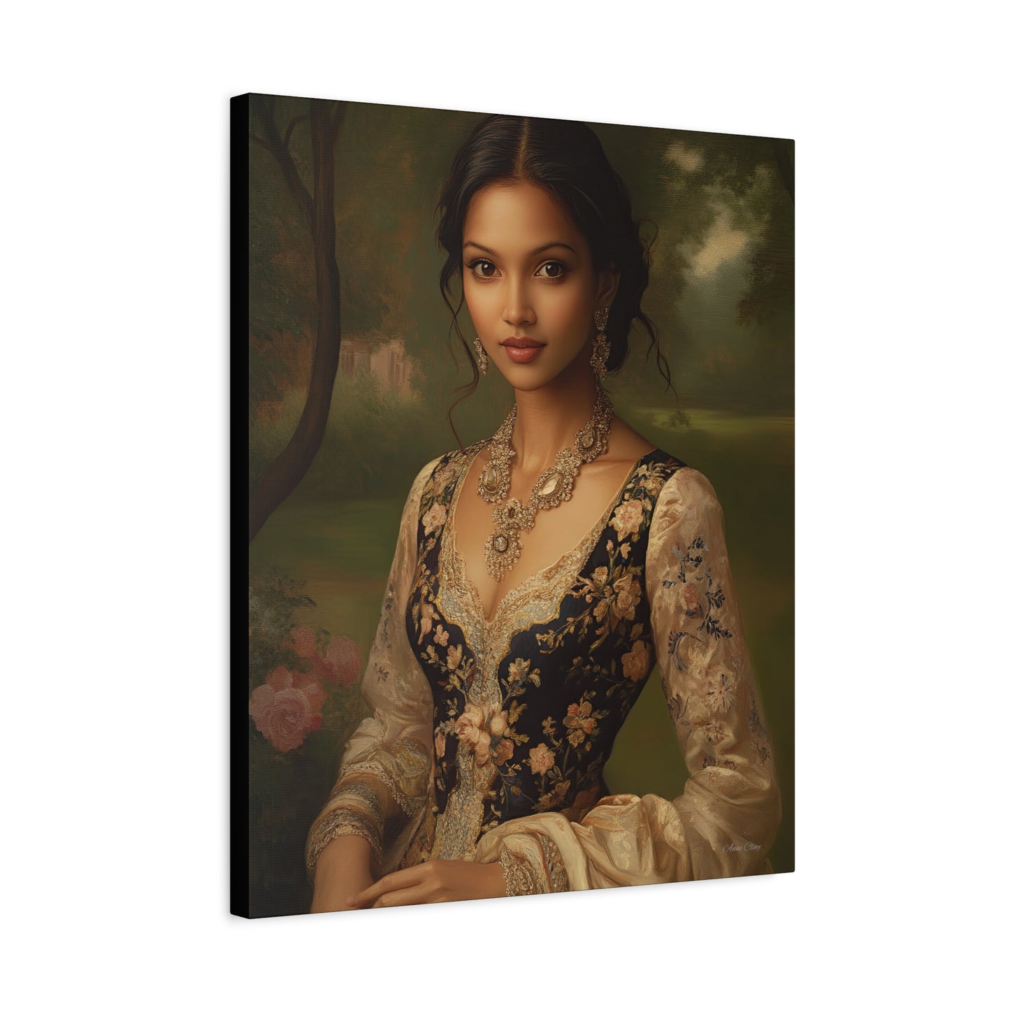 Elegant Floral Canvas Art Print, Wall Décor, Home Decoration, Gift for Her, Feminine Artwork, Vintage Inspired