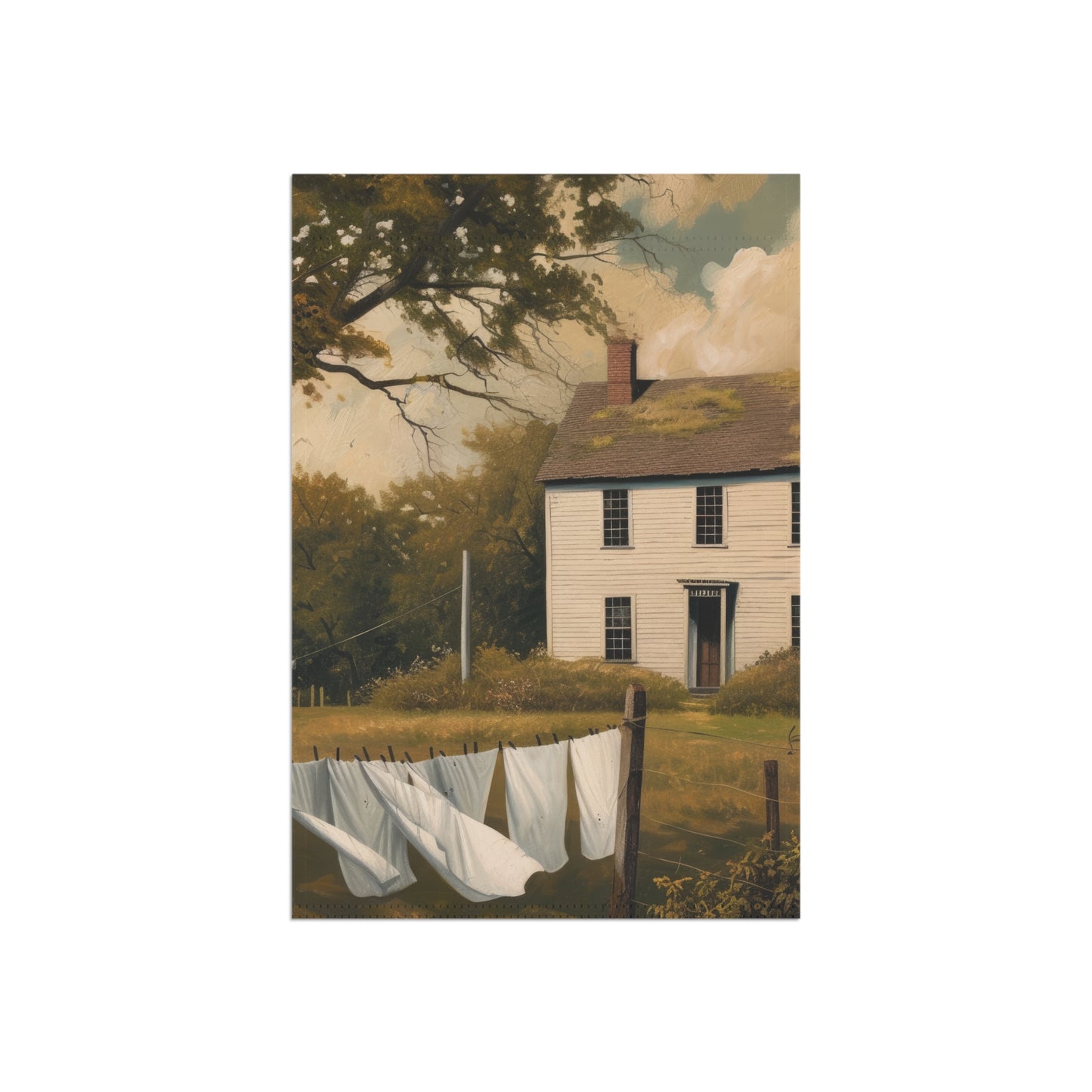 Country Clothesline Garden & House Banner