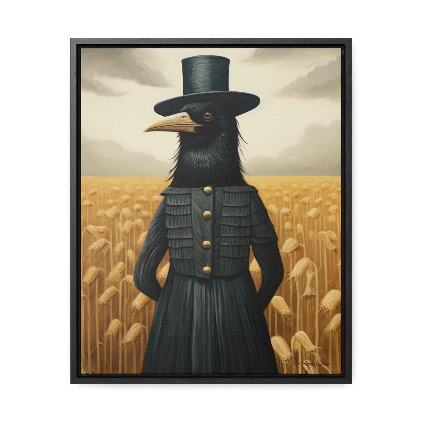 Framed Proper Crow Gallery Canvas Wraps, Vertical Frame