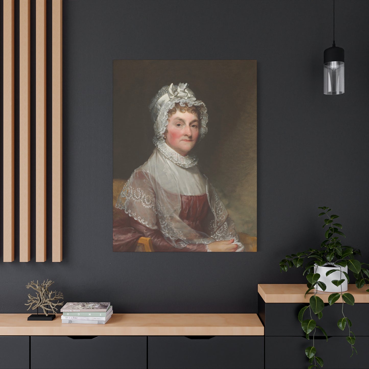 Abigail Adams wife of President John Adams Canvas Wall Art - Elegant Vintage Portrait of a Lady