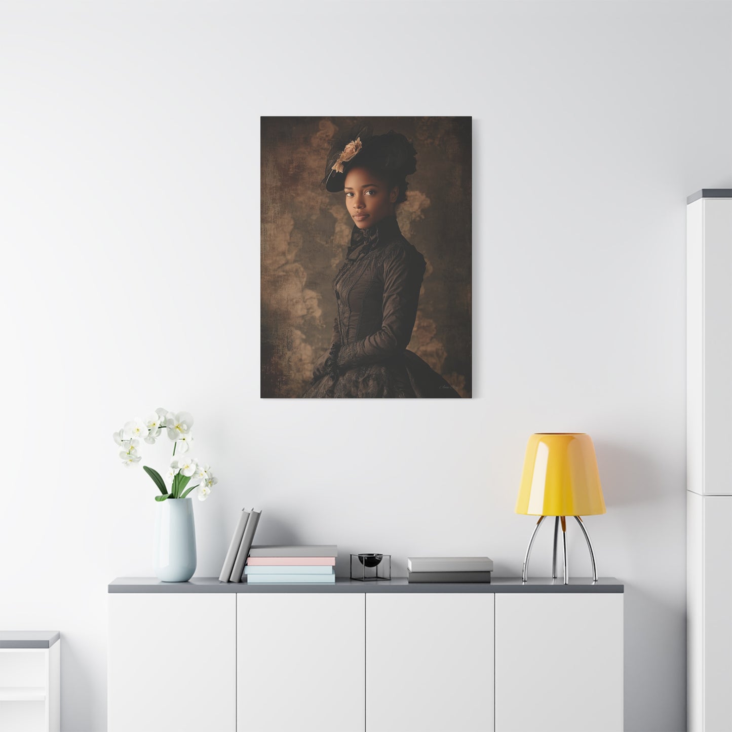 Virtue Elegant Vintage Canvas Art Print - Timeless Portrait Decor