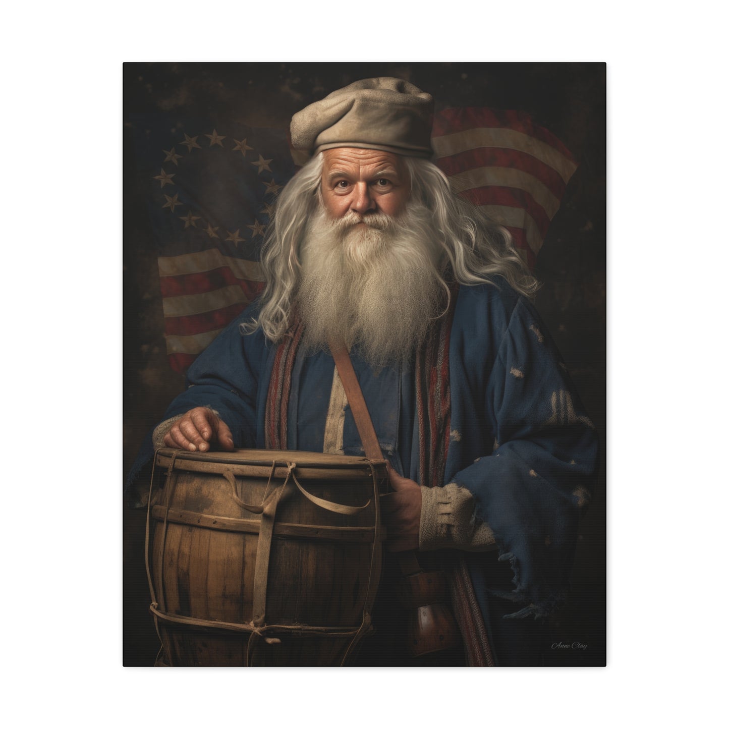 Americana Santa Matte Canvas, Stretched, 1.25"