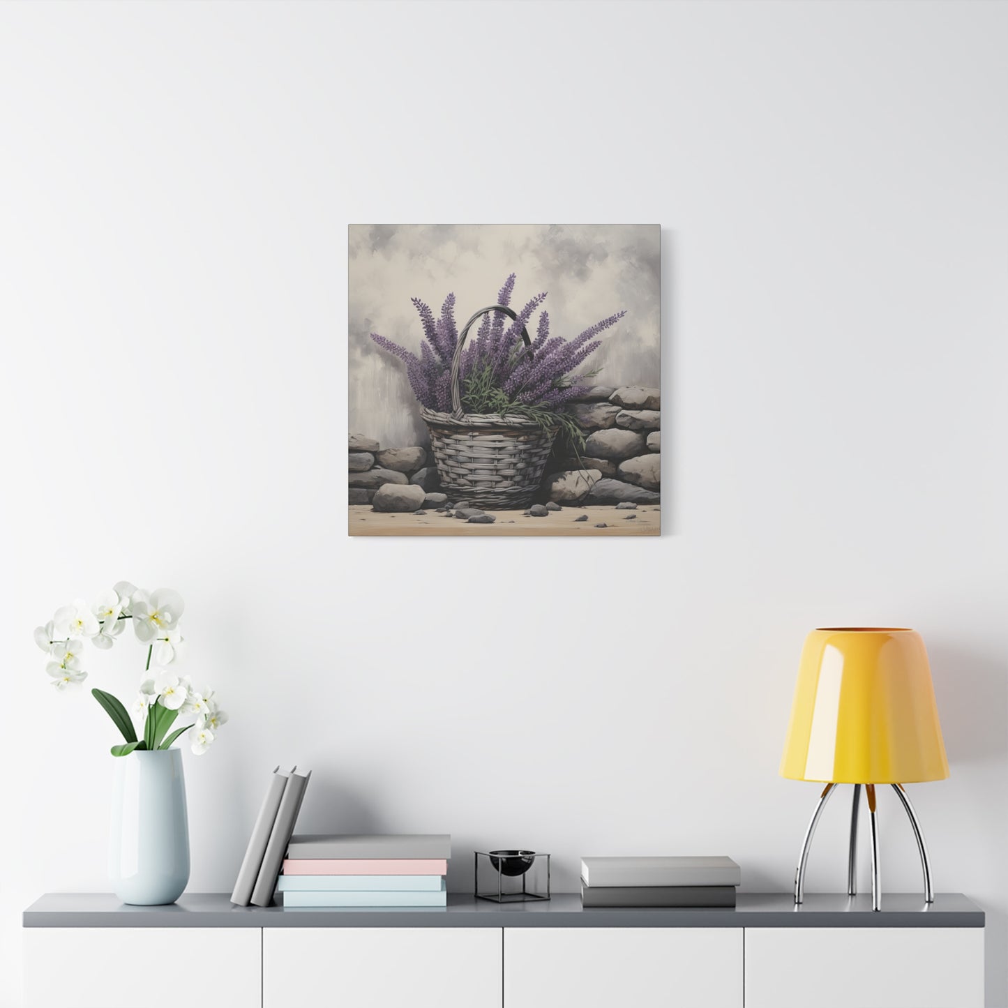 Lavender Stones Matte Canvas, Stretched, 1.25"
