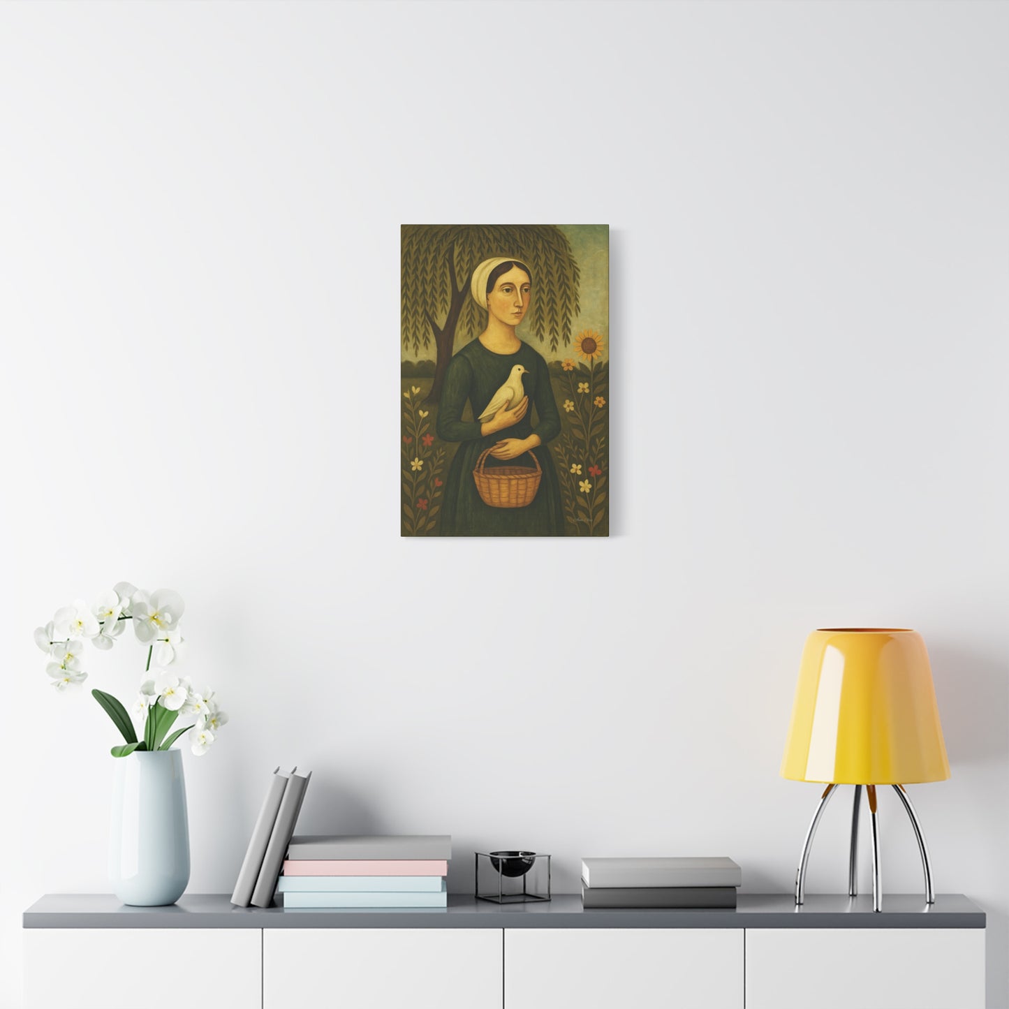 Artistic Wall Canvas, Home Decor, Nature Art, Gift for Her, Vintage Style, Living Room Artwork