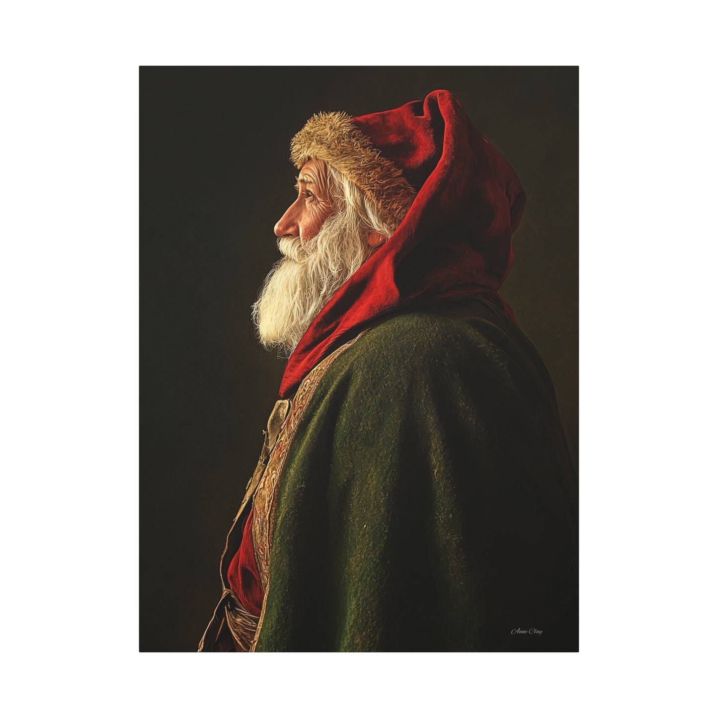 Spiritual Santa Matte Canvas, Stretched, 1.25"