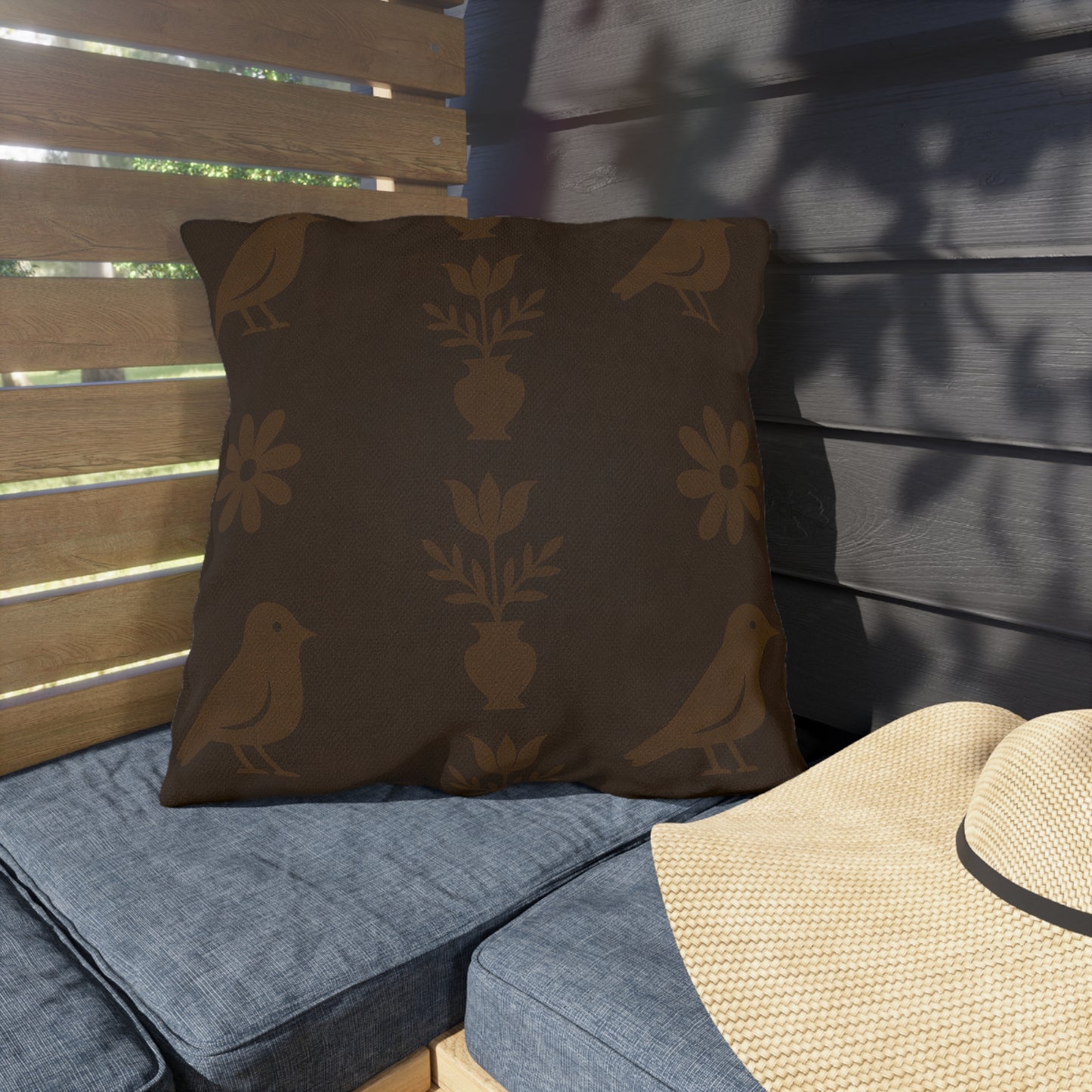 Chic Outdoor Pillows for Cozy Patios, Garden Decor, Seasonal Celebrations, Bird & Floral Design, Boho Throw Cushions