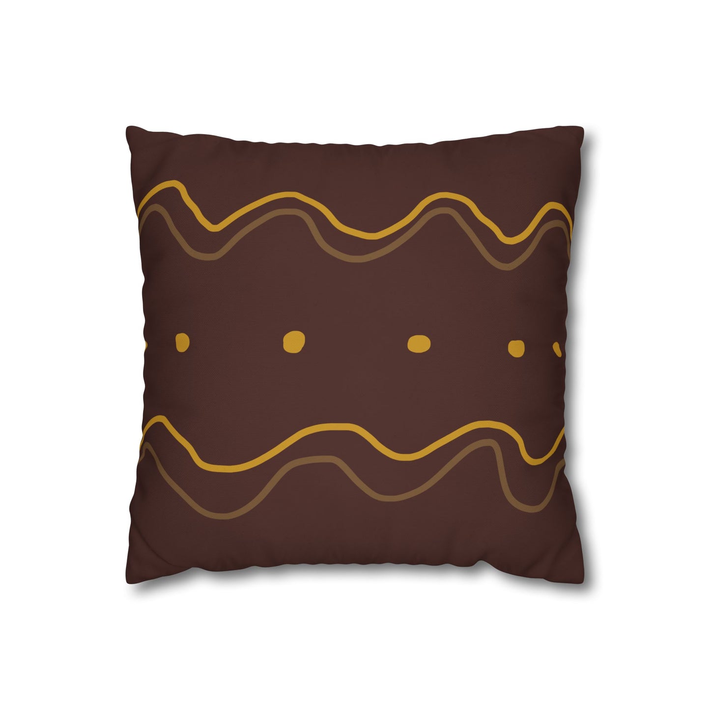 Redware Squiggles Square Poly Canvas Pillowcase