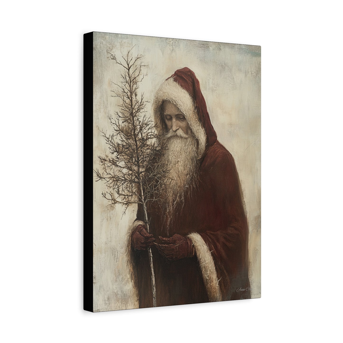 WS Humble Santa Matte Canvas, Stretched, 1.25"