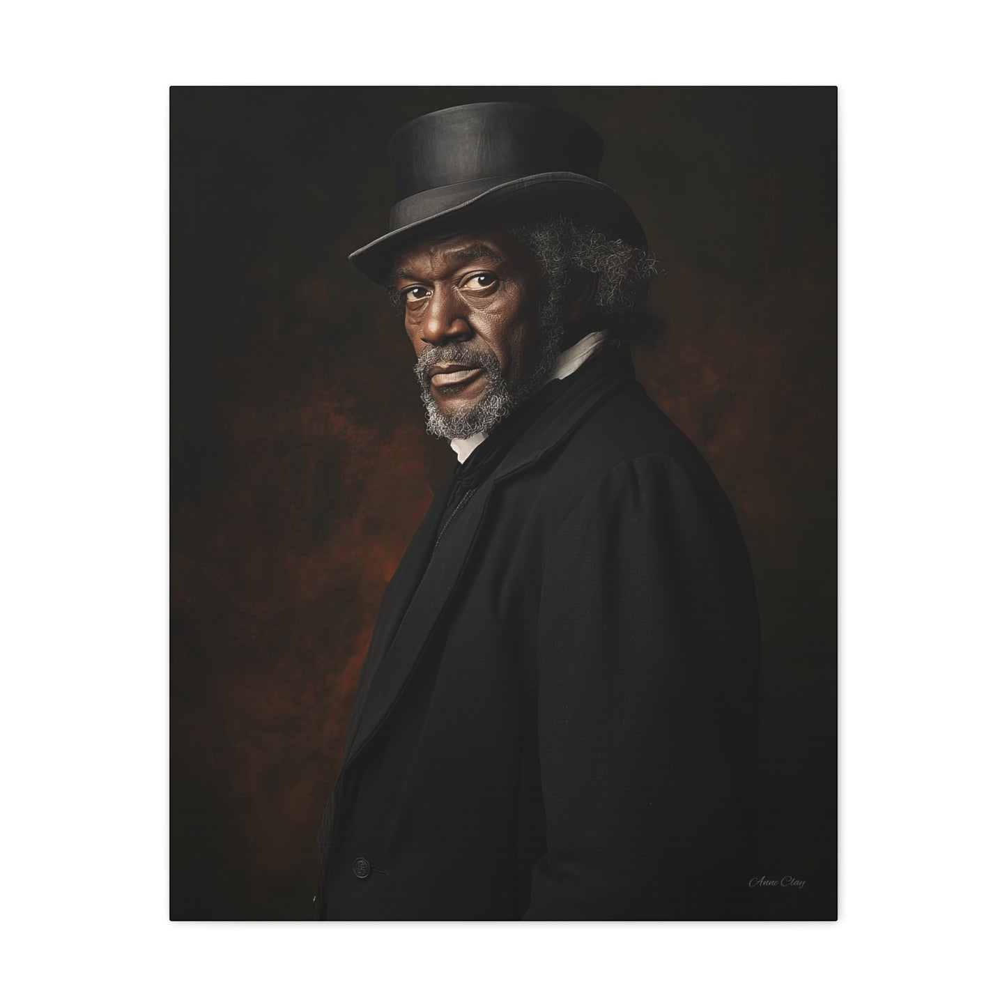 Frederick Elegant Stretched Canvas Art - Iconic Portrait on Matte Finish