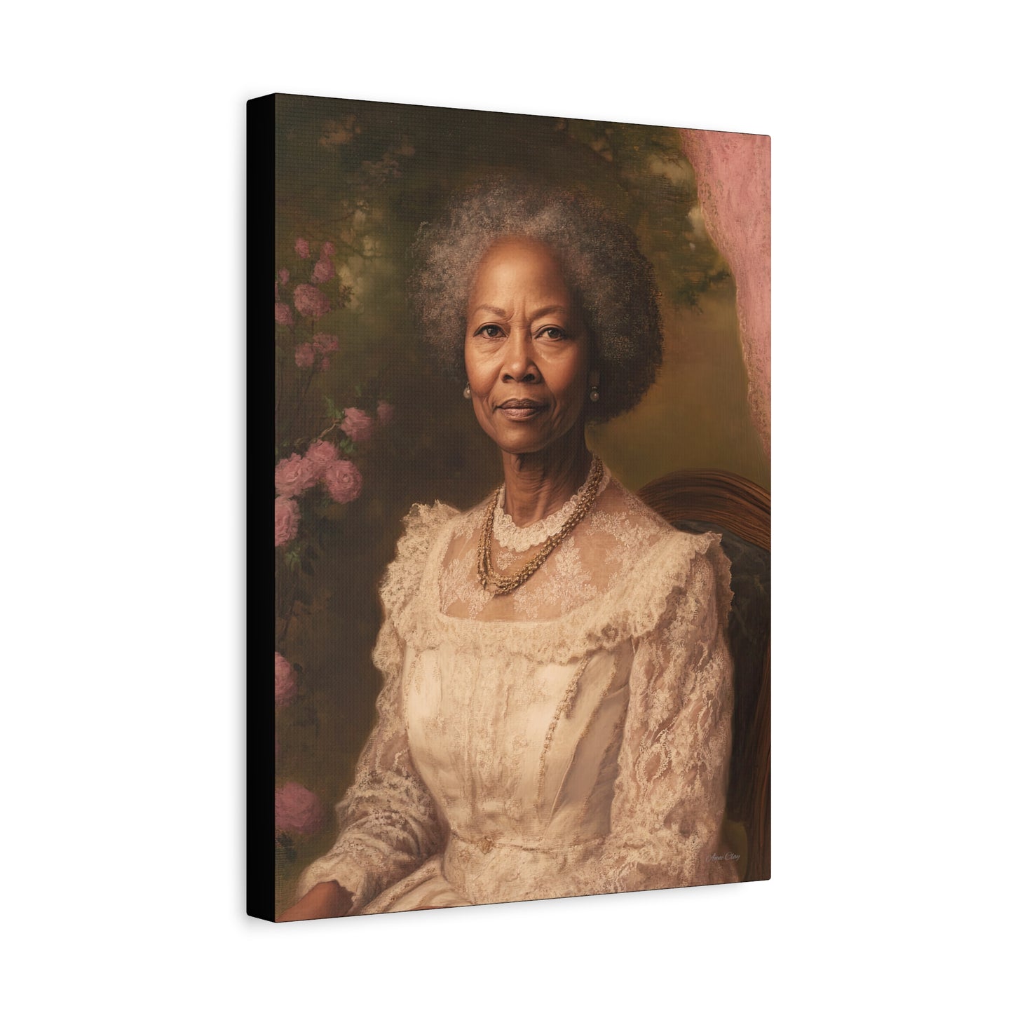 Elegant Canvas Wall Art, Vintage Portrait, Home Decor, Gift for Art Lovers, Bohemian Style, Heritage Art