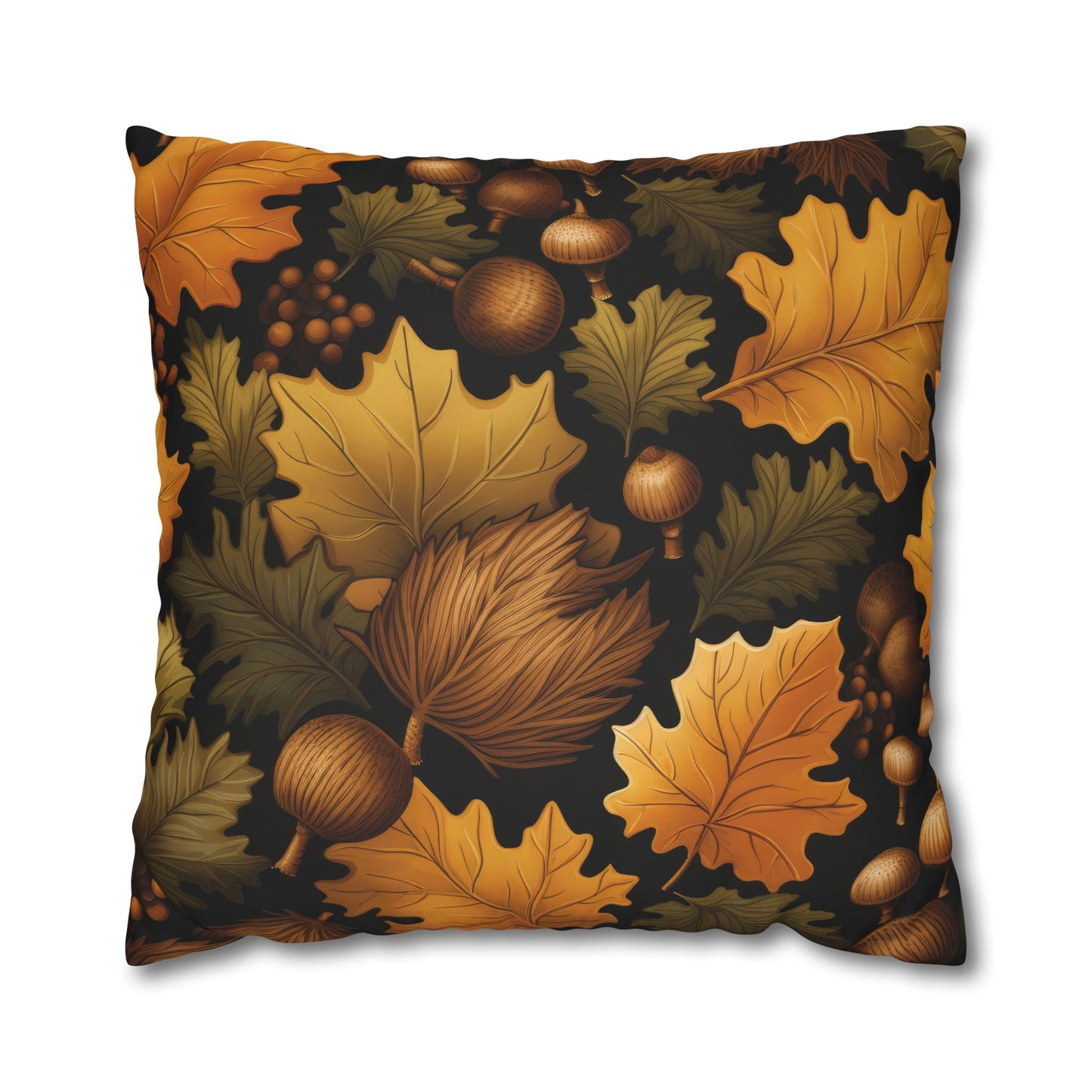 Fall Foliage Square Poly Canvas Pillowcase