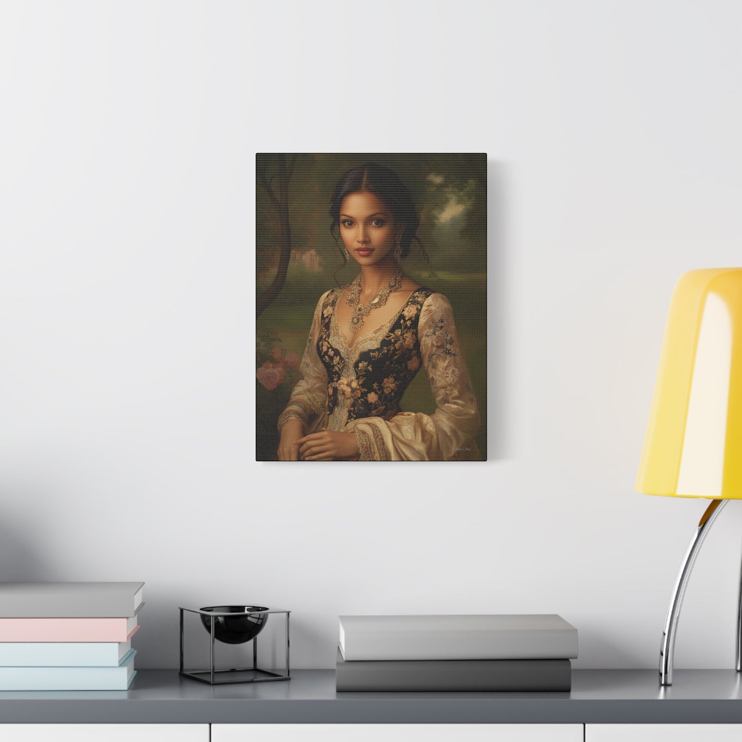 Elegant Floral Canvas Art Print, Wall Décor, Home Decoration, Gift for Her, Feminine Artwork, Vintage Inspired