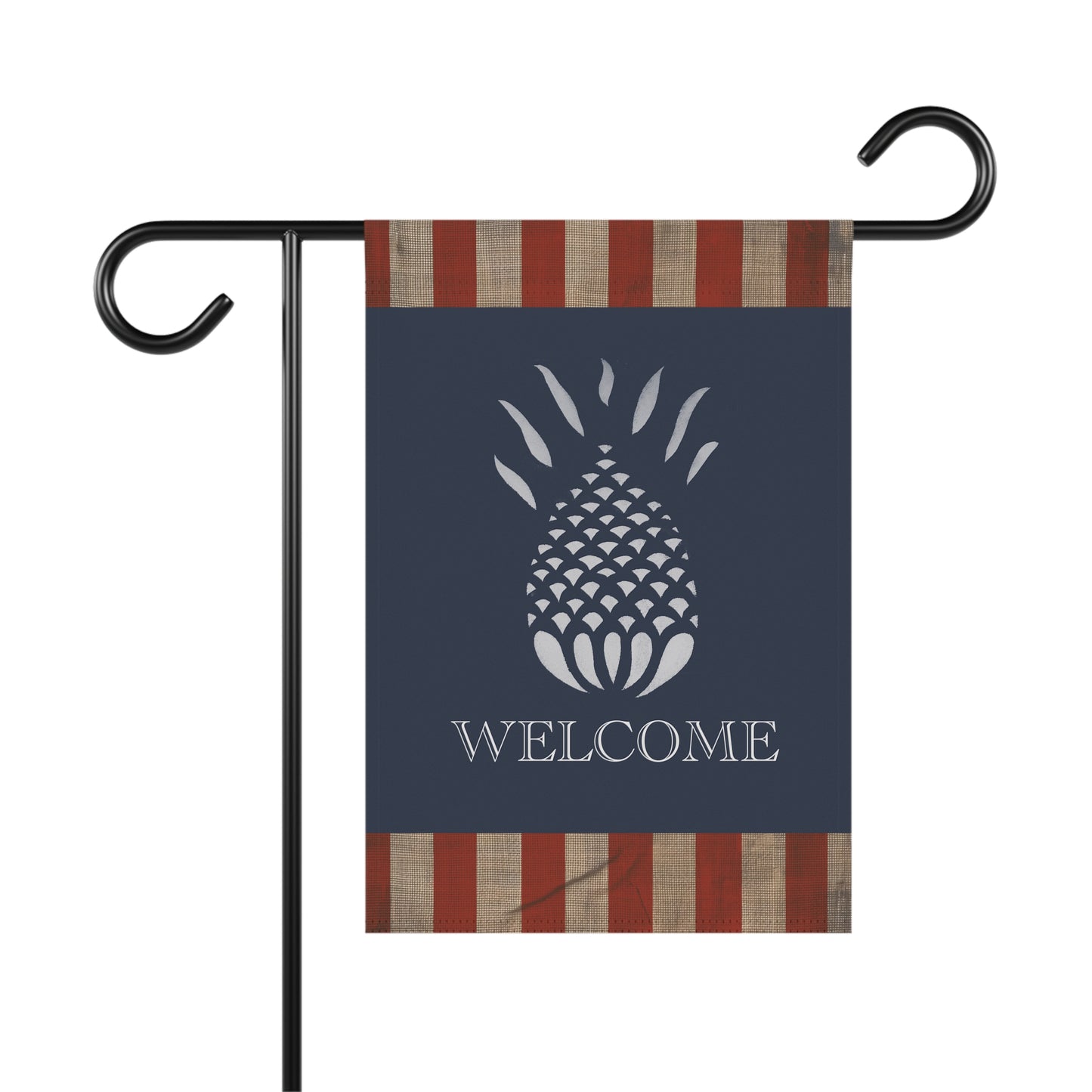 Red, White and Blue Welcome Pineapple Garden Flag Garden & House Banner