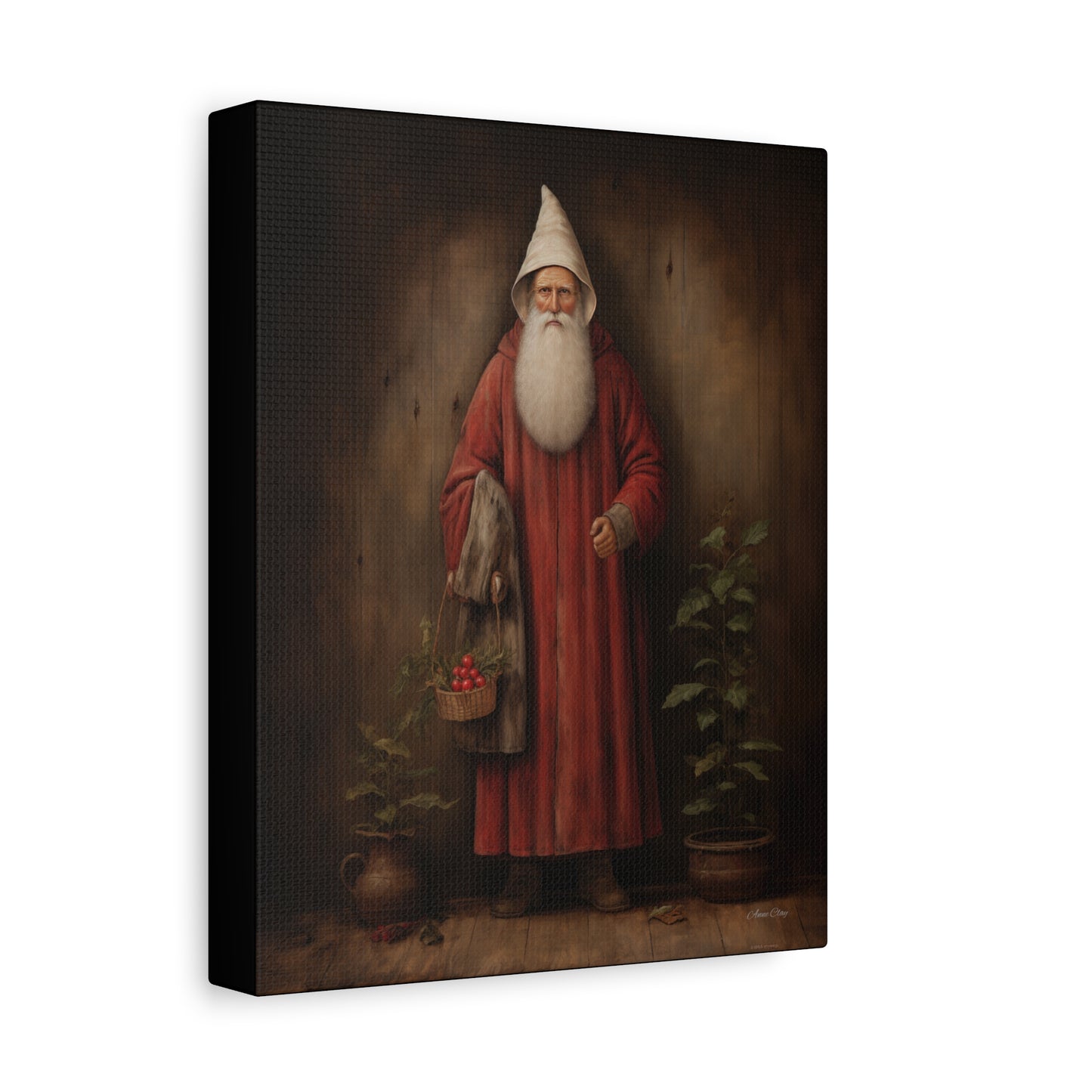 Botanical Santa Matte Canvas, Stretched, 1.25"