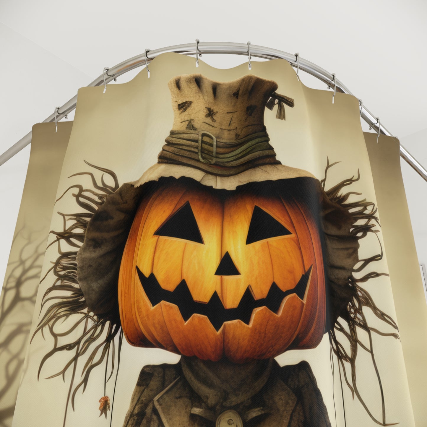 Scary Pumpkin Shower Curtains