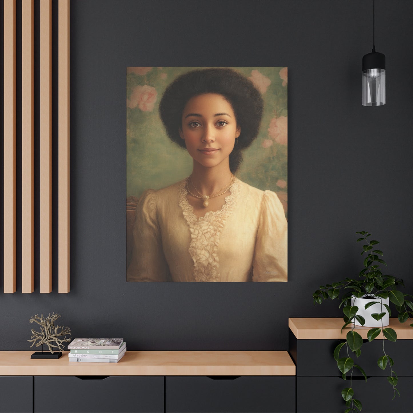Elegant Portrait Canvas Print, Wall Art, Vintage Home Decor, Art for Living Room, Gallery Wall Decoration, Gift for Art Lovers