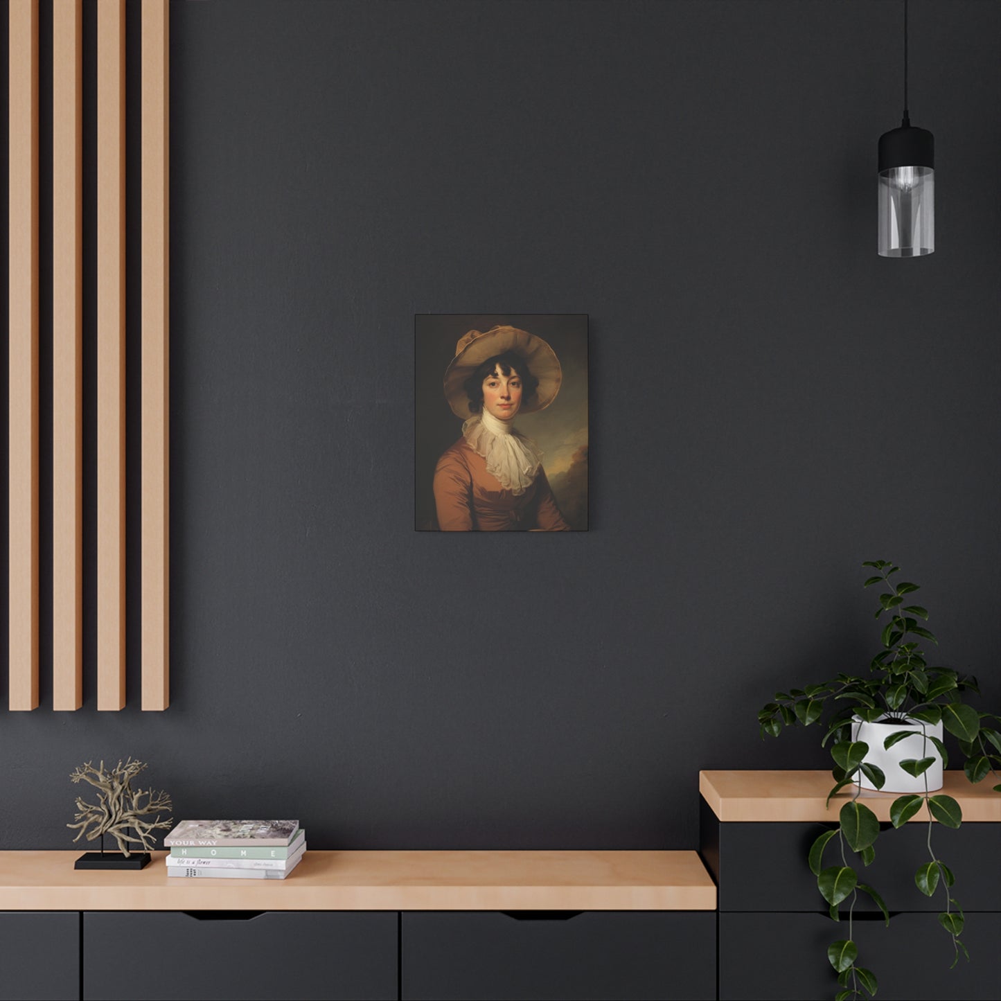 Miss Jane Early American Portrait Classic Portrait Matte Canvas Wall Art - Elegant Home Decor