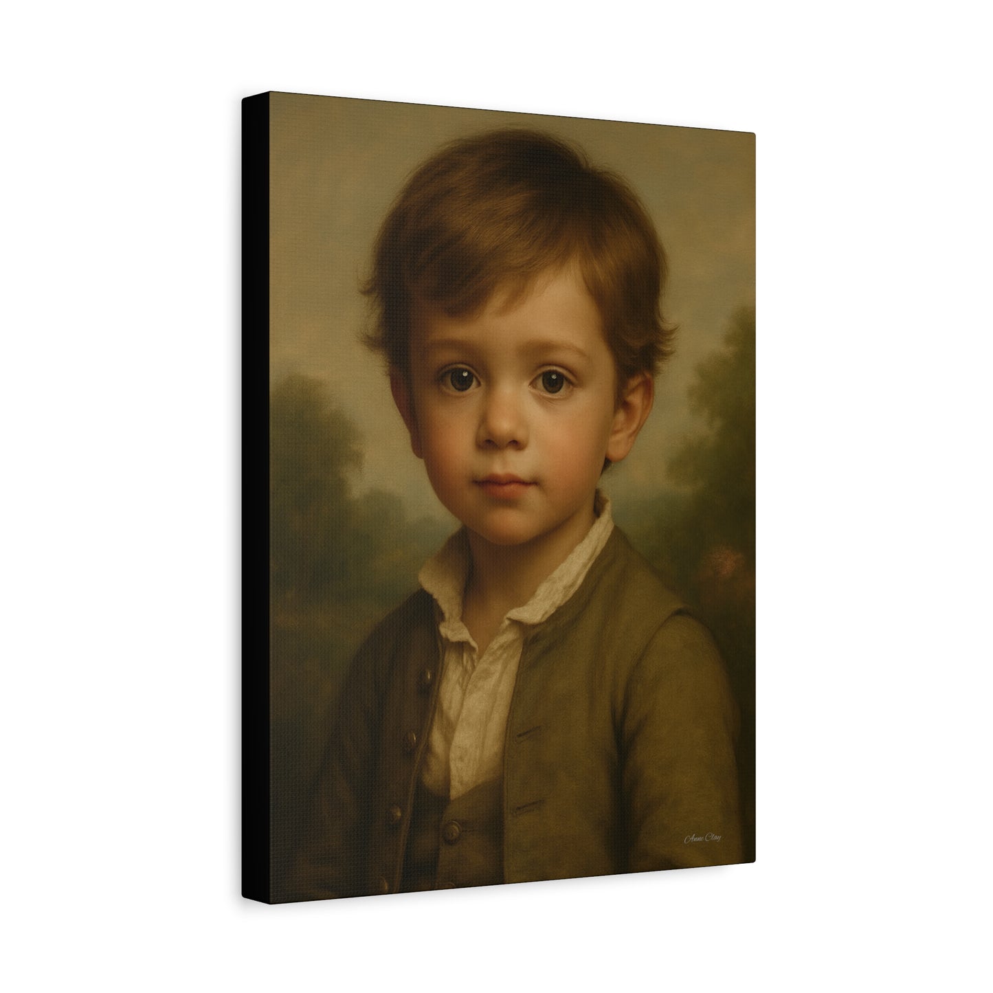 Vintage Child Portrait Canvas Print, Charming Artwork, Home Decor, Gift for Parents, Nursery Wall Art, Classic Style