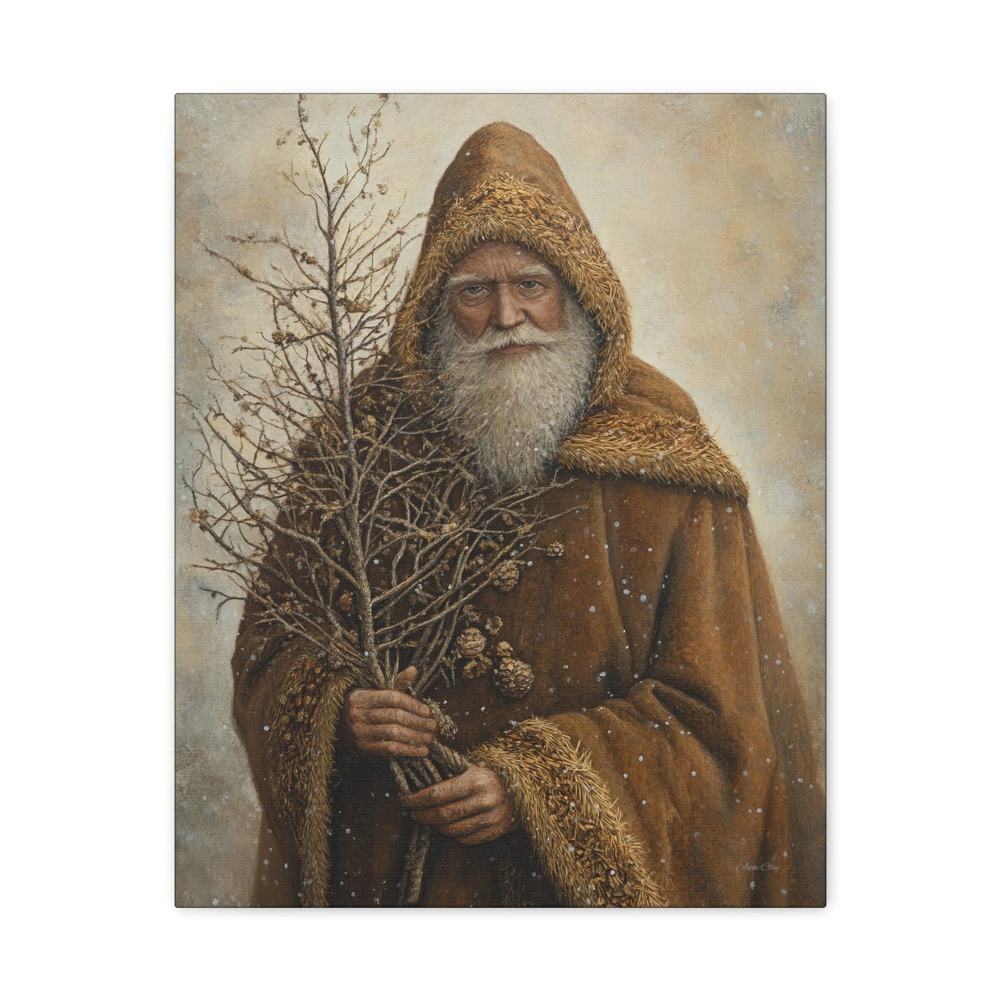 Natural Santa Matte Canvas, Stretched, 1.25"