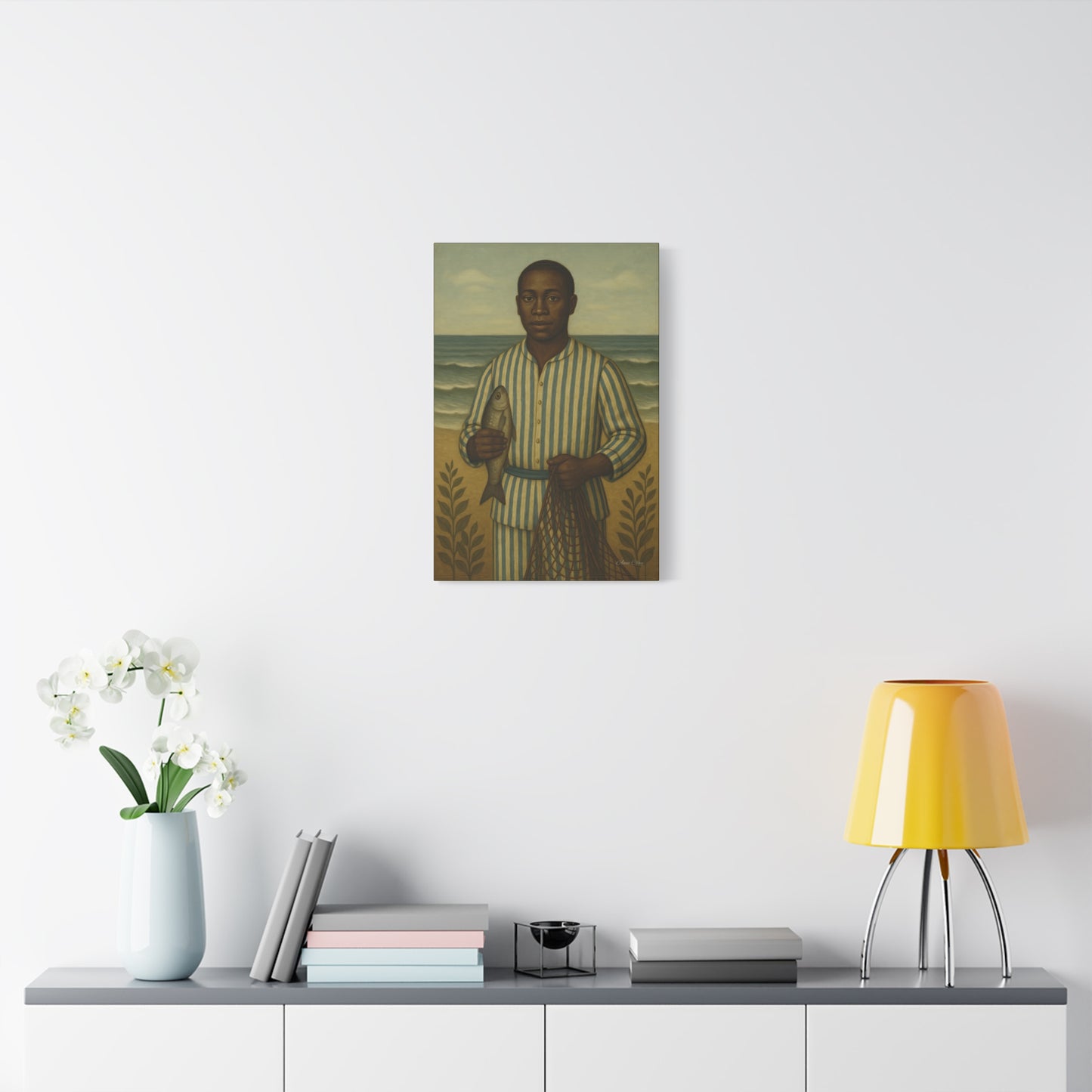 Canvas Wall Art, Vintage Fisherman Decor, Coastal Home Decor, Nautical Print, Beach House Art, Unique Gift Idea