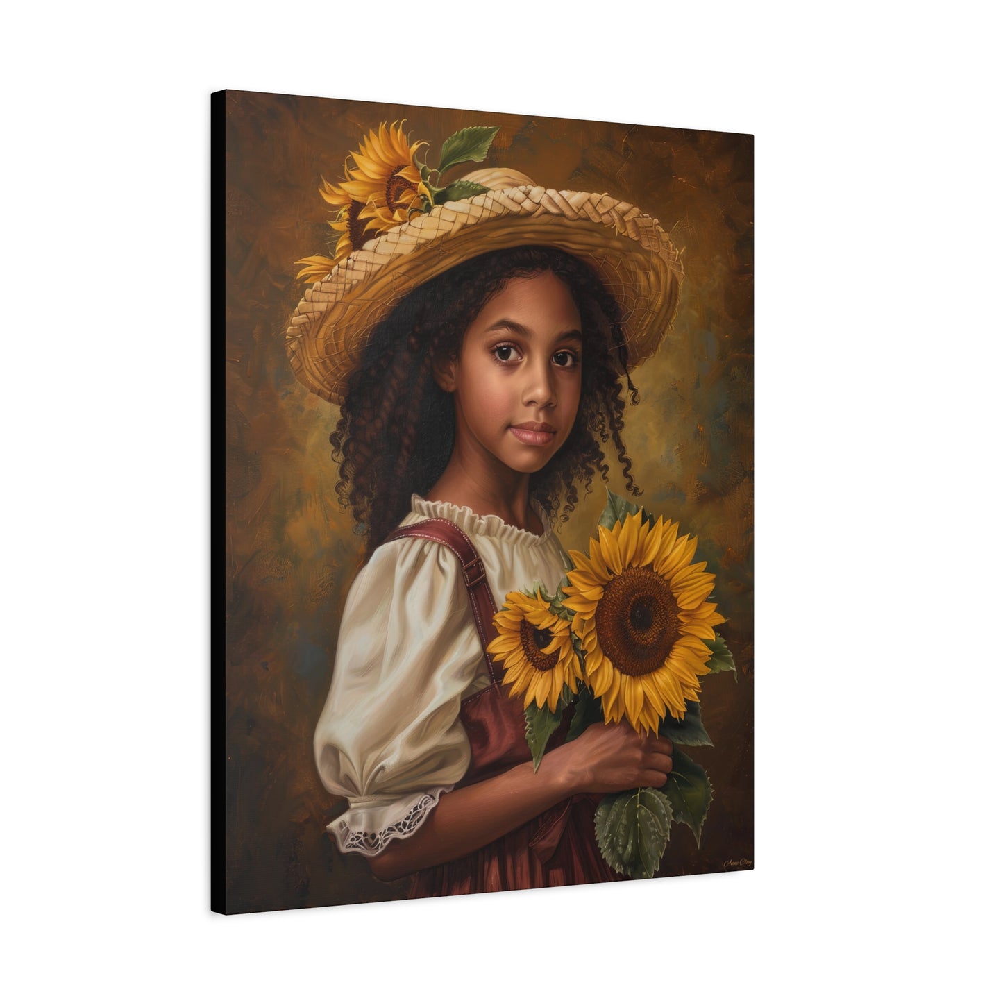 Suzie Sunflower Matte Canvas, Stretched, 1.25"