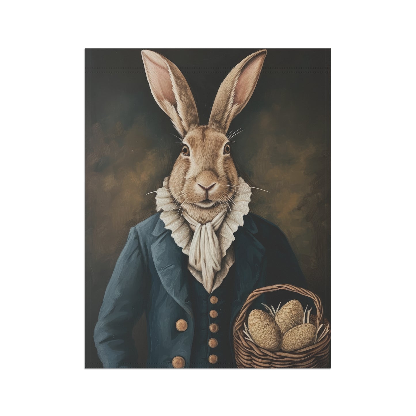 Whimsical Easter Garden Banner with Dapper Rabbit Design