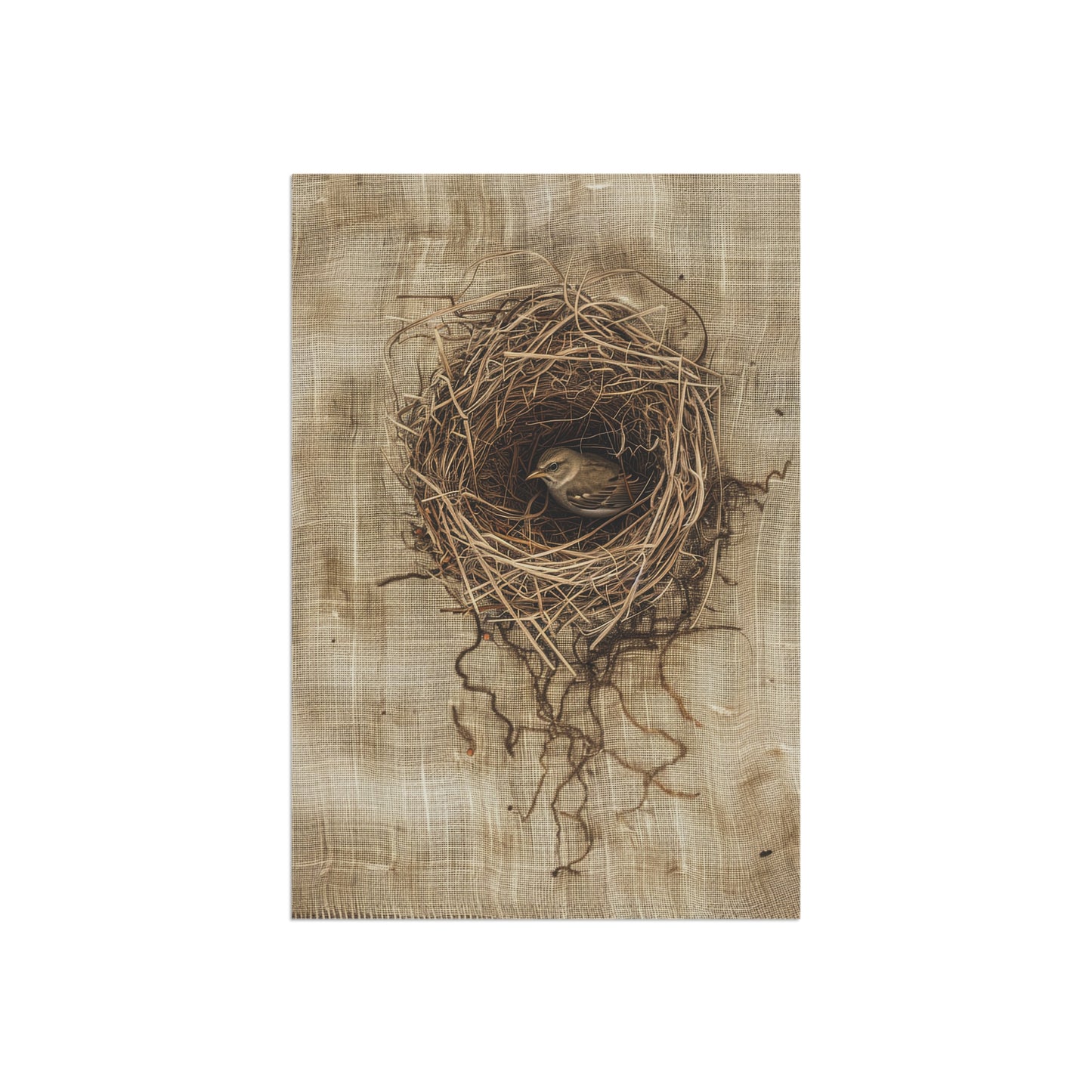 Bird in Nest Garden & House Banner