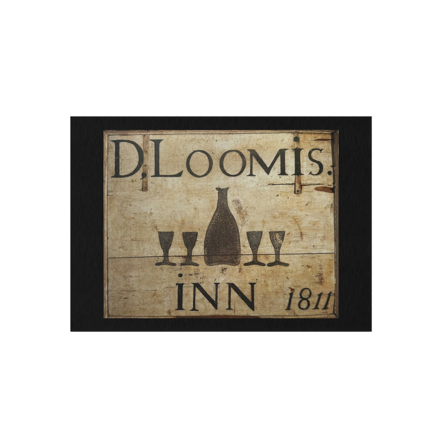 Vintage D. Loomis Inn Outdoor Rug – Perfect for Patios & Garden Gatherings