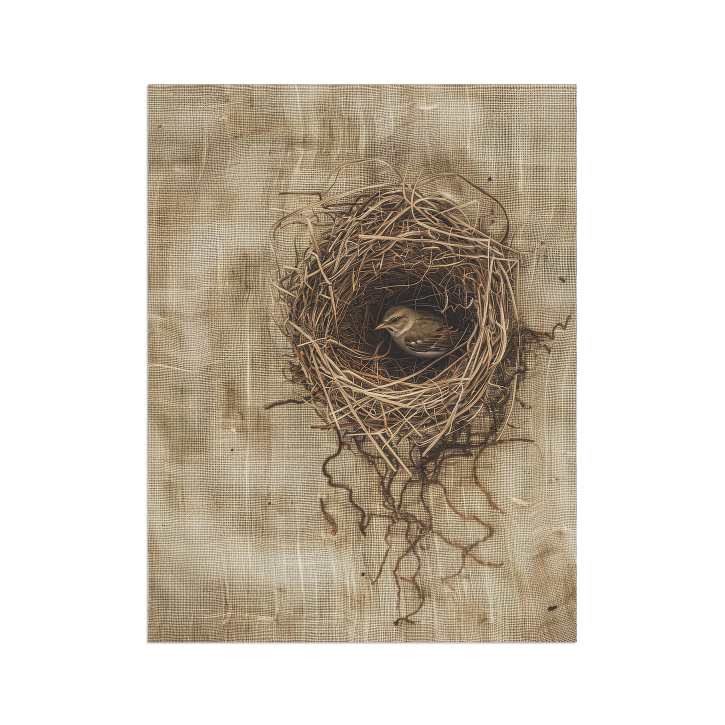 Bird in Nest Garden & House Banner