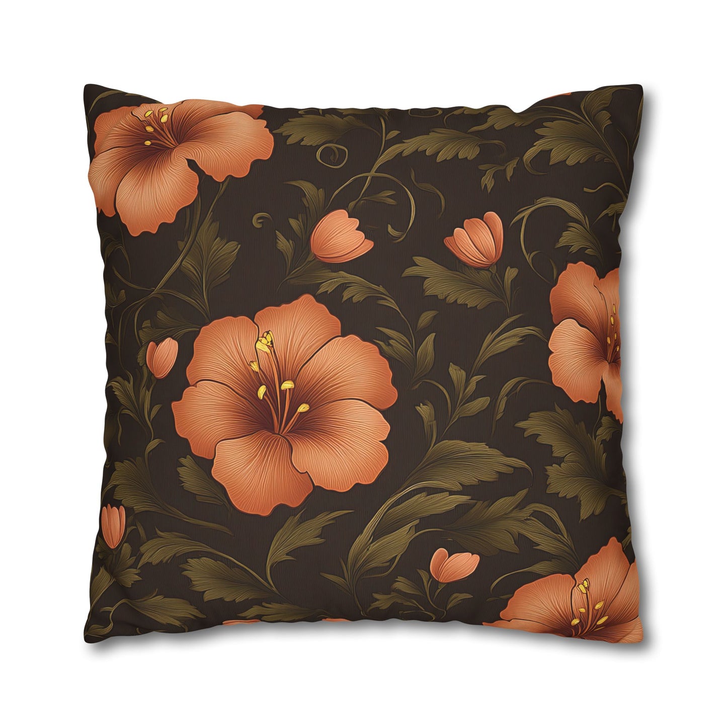 Floral Boho Pillowcase - Cozy Floral Decor for Home, Vintage Gift, Spring Decor, Sofa Cushion Cover, Bohemian Style