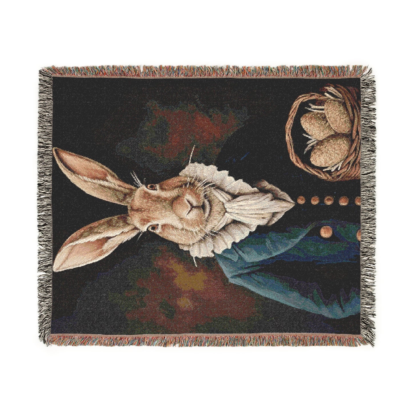 Elegant Rabbit Woven Blanket - Perfect for Easter Decor & Cozy Home Vibes