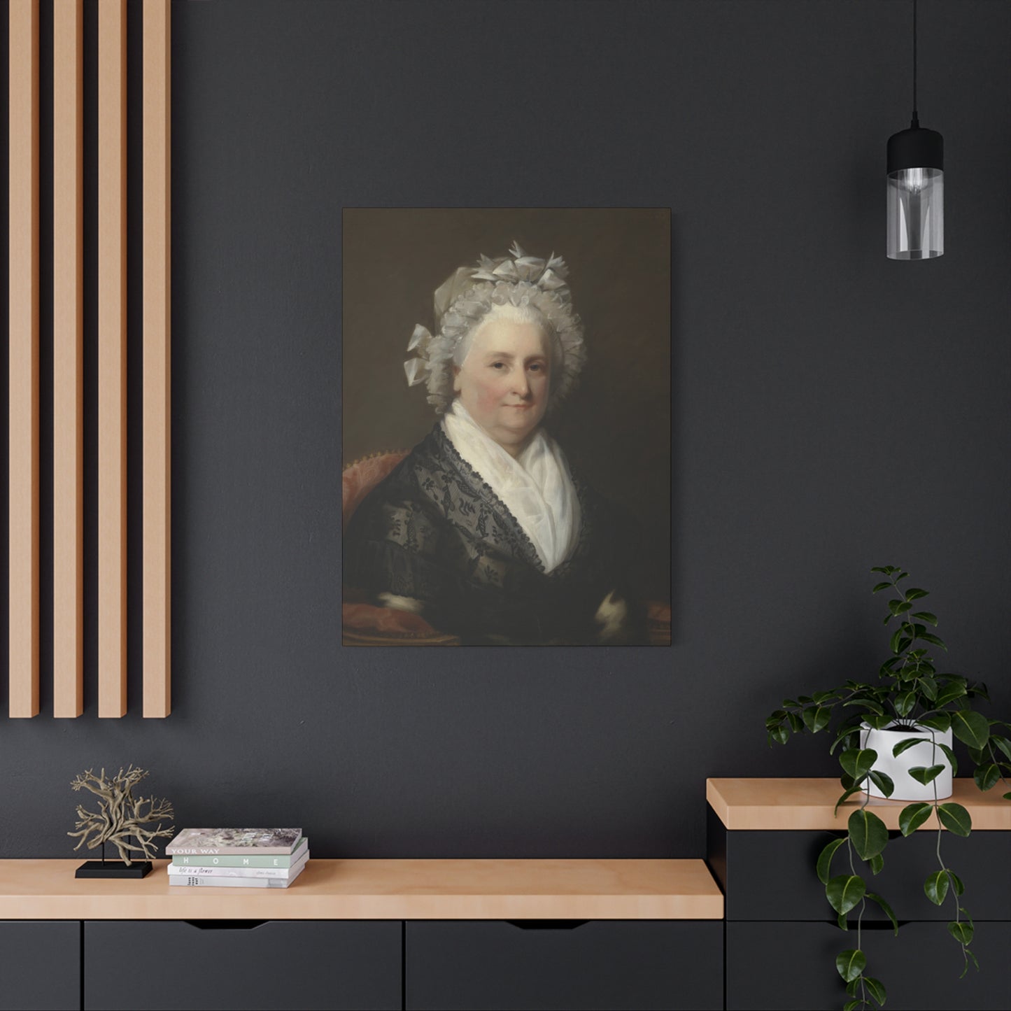 Martha Washington by Gilbert Stuart Classic Portrait Canvas Print - Elegant Home Décor Artwork