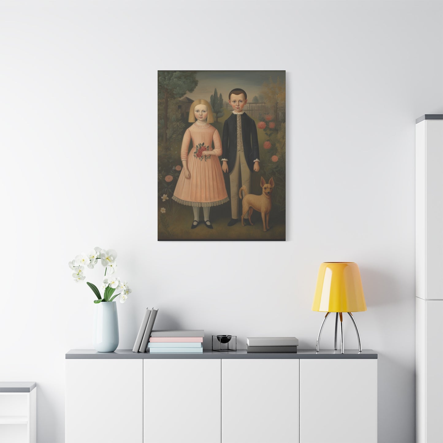 Whimsical Vintage Art Print - Matte Stretched Canvas Wall Decor