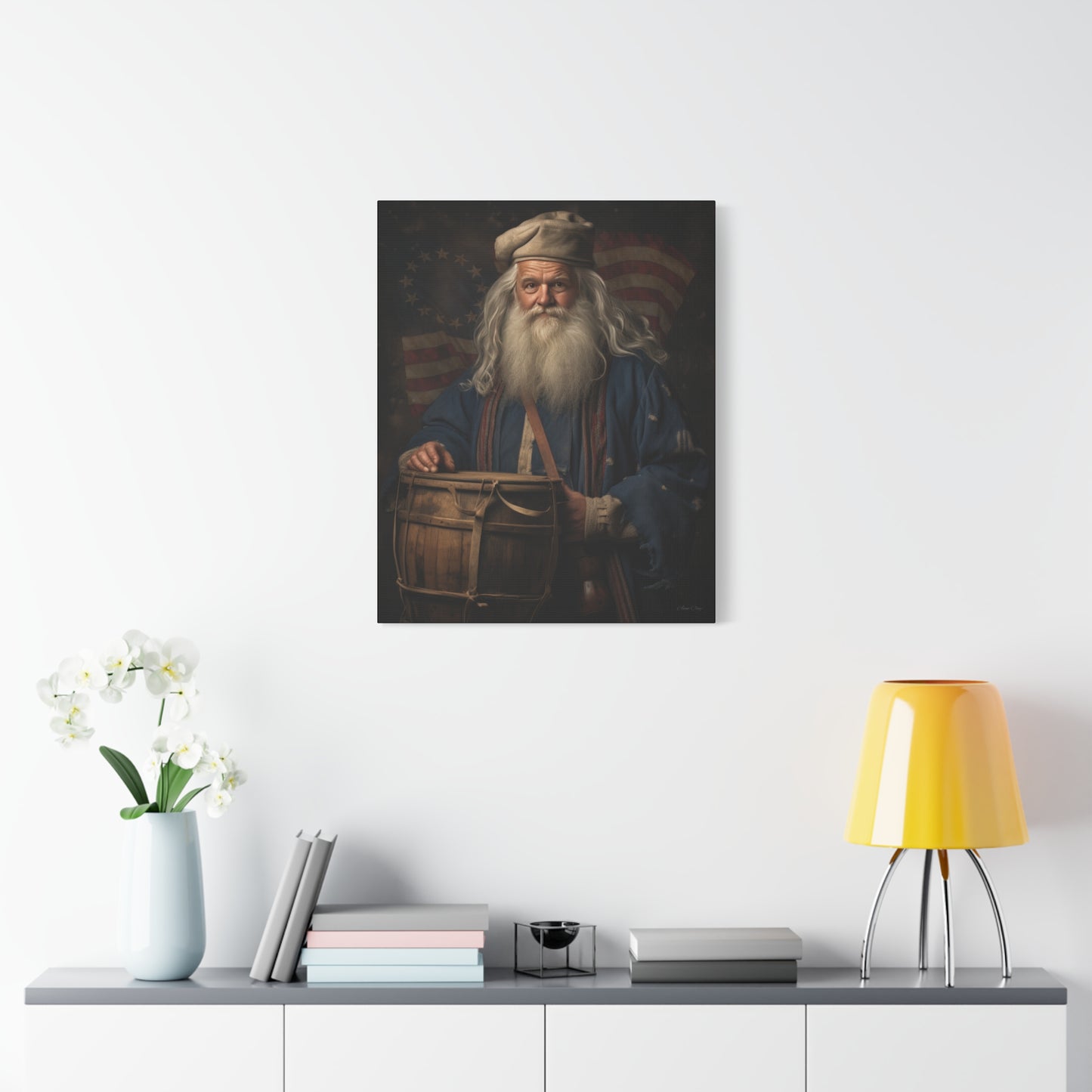 Americana Santa Matte Canvas, Stretched, 1.25"
