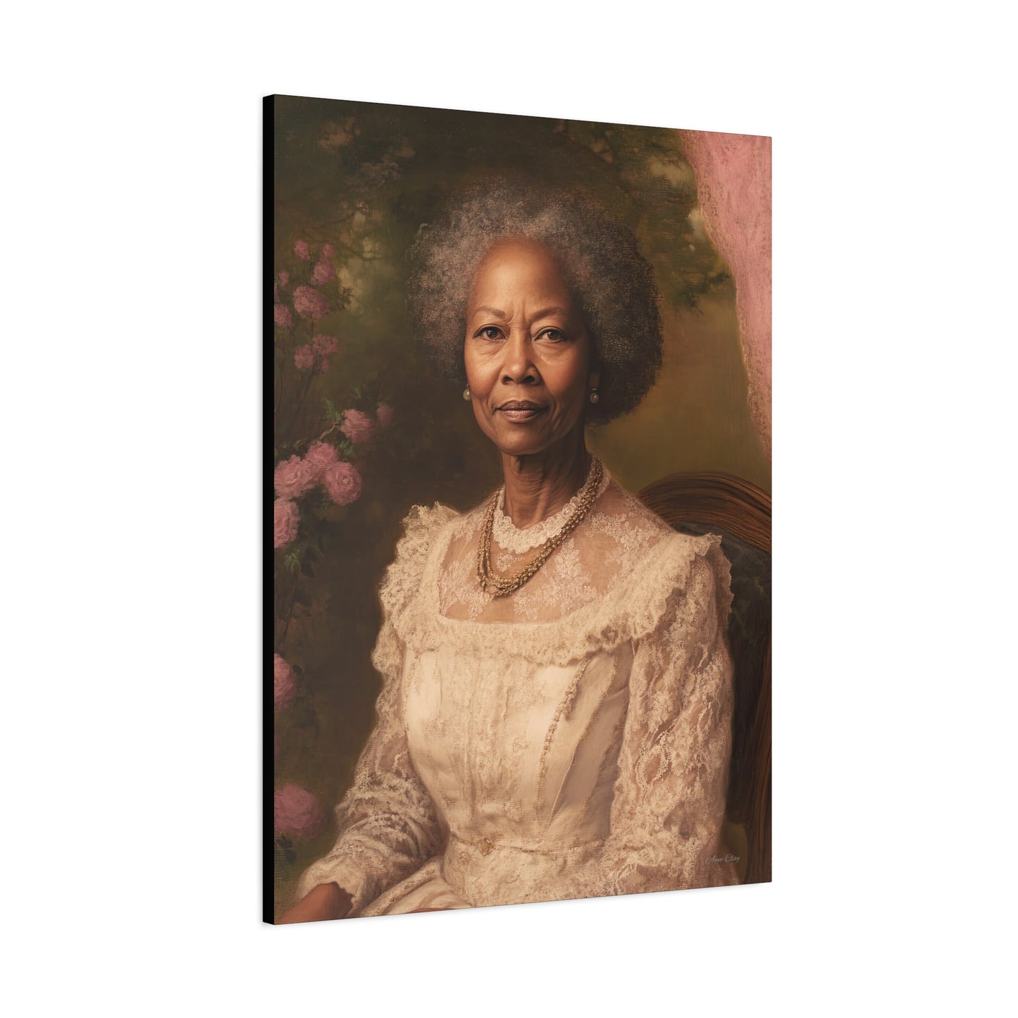 Elegant Canvas Wall Art, Vintage Portrait, Home Decor, Gift for Art Lovers, Bohemian Style, Heritage Art