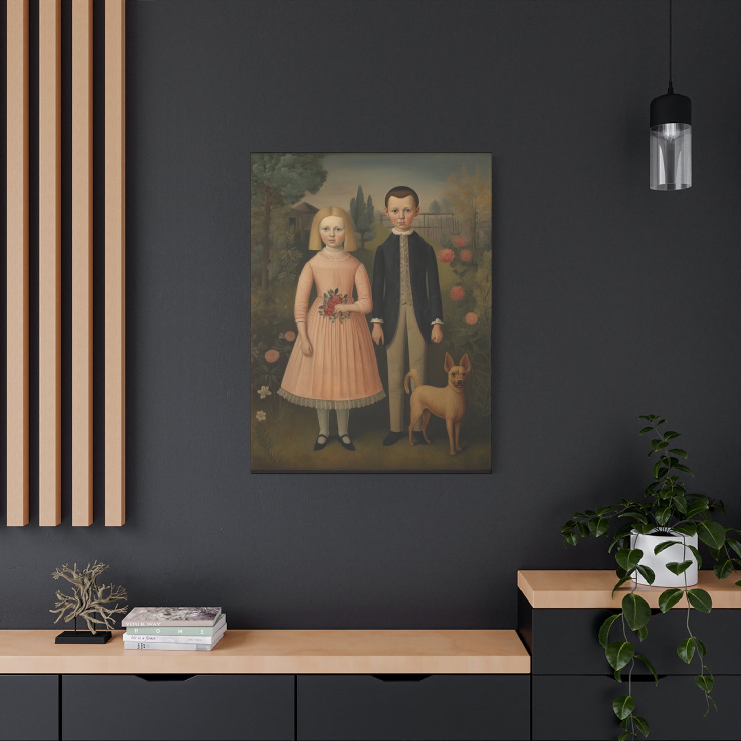 Whimsical Vintage Art Print - Matte Stretched Canvas Wall Decor